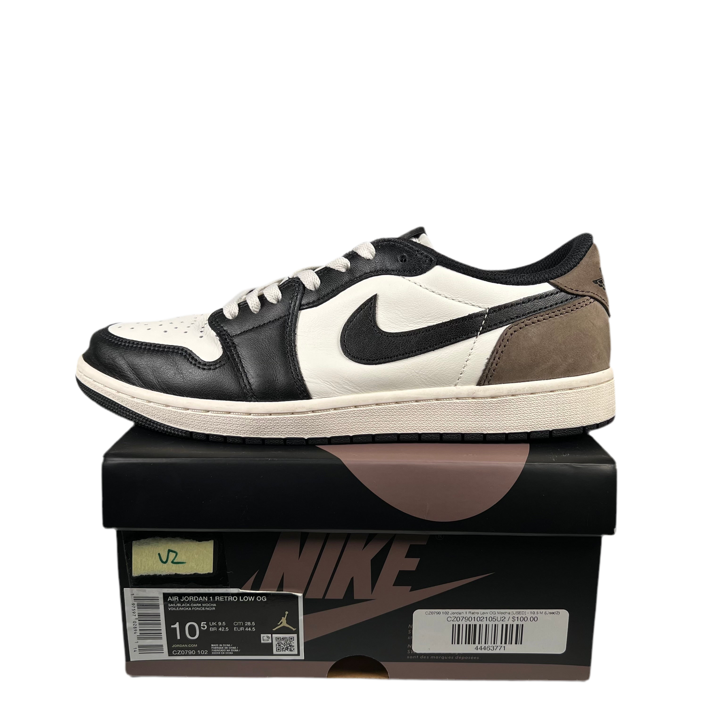 Jordan 1 Low Mocha (2024) Size 10.5 USED s18183