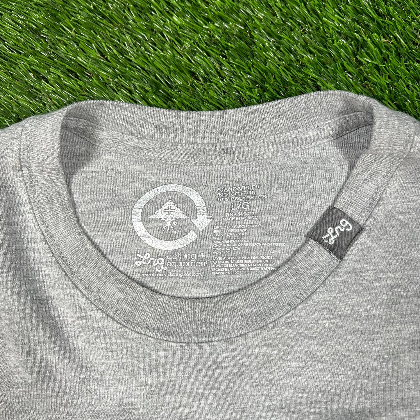 Y2K LRG Grey Tee Size Large USED v16648