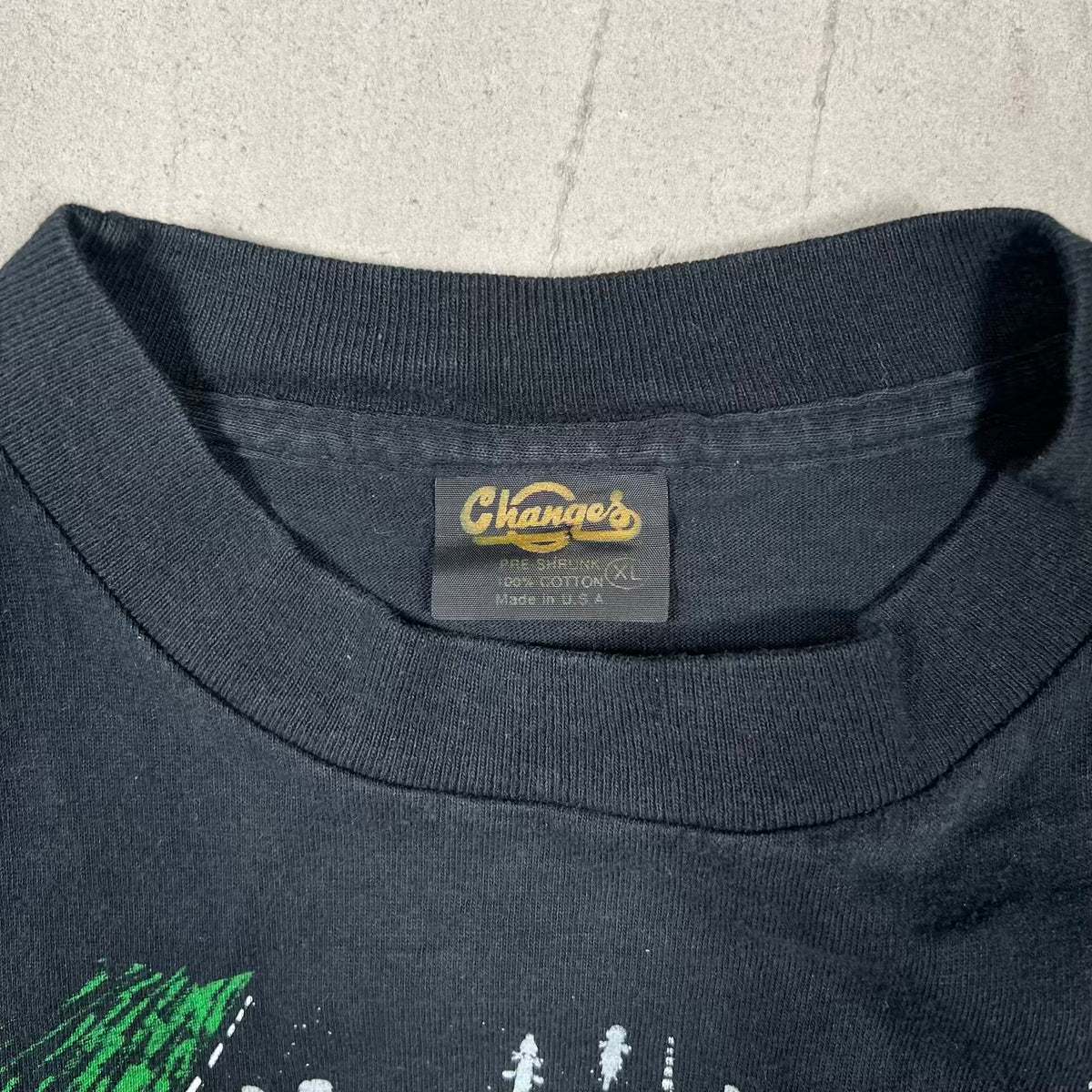 1993 Looney Tunes Biker Crew AOP Black Tee Size XL USED v20195