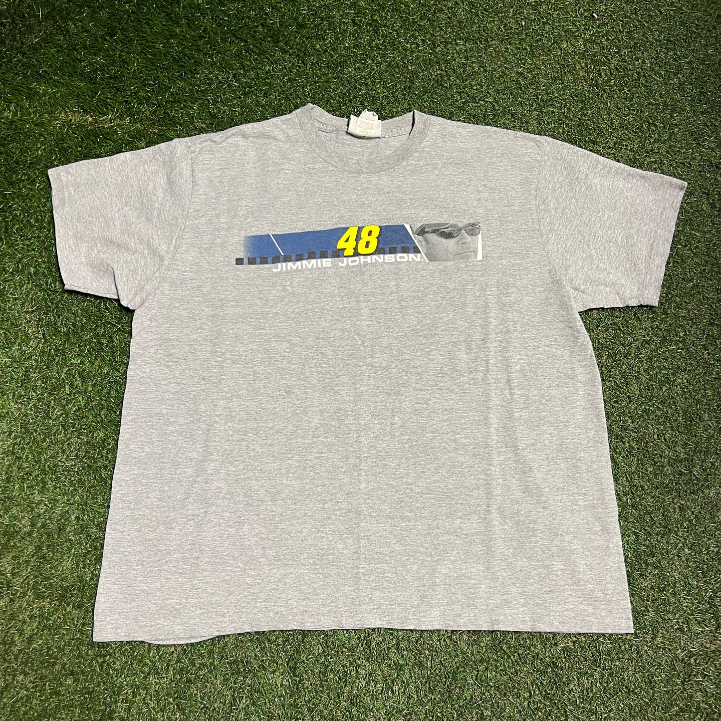 2000 Lowes Jimmie Johnson Racing Grey Tee Size XL USED v16490