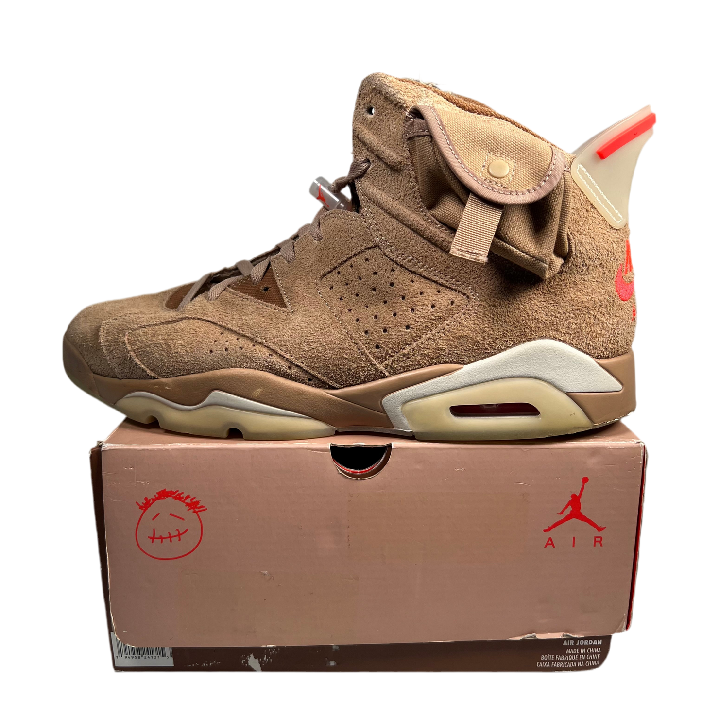 Jordan 6 Travis Scott Biritsh Khaki (2020) Size 13 USED s17551