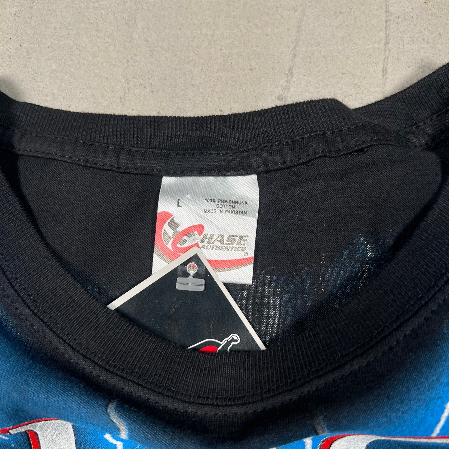 Chase Nascar Tee The Black Night Size Large NEW blue v9266