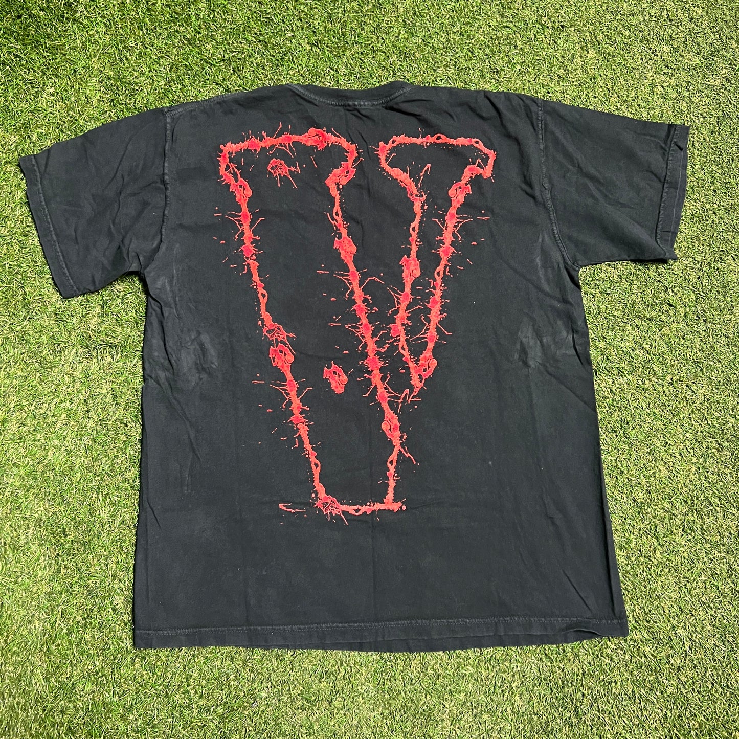 Vlone Juice Wrld "Smile Clown" Black Tee Size Large USED x13627
