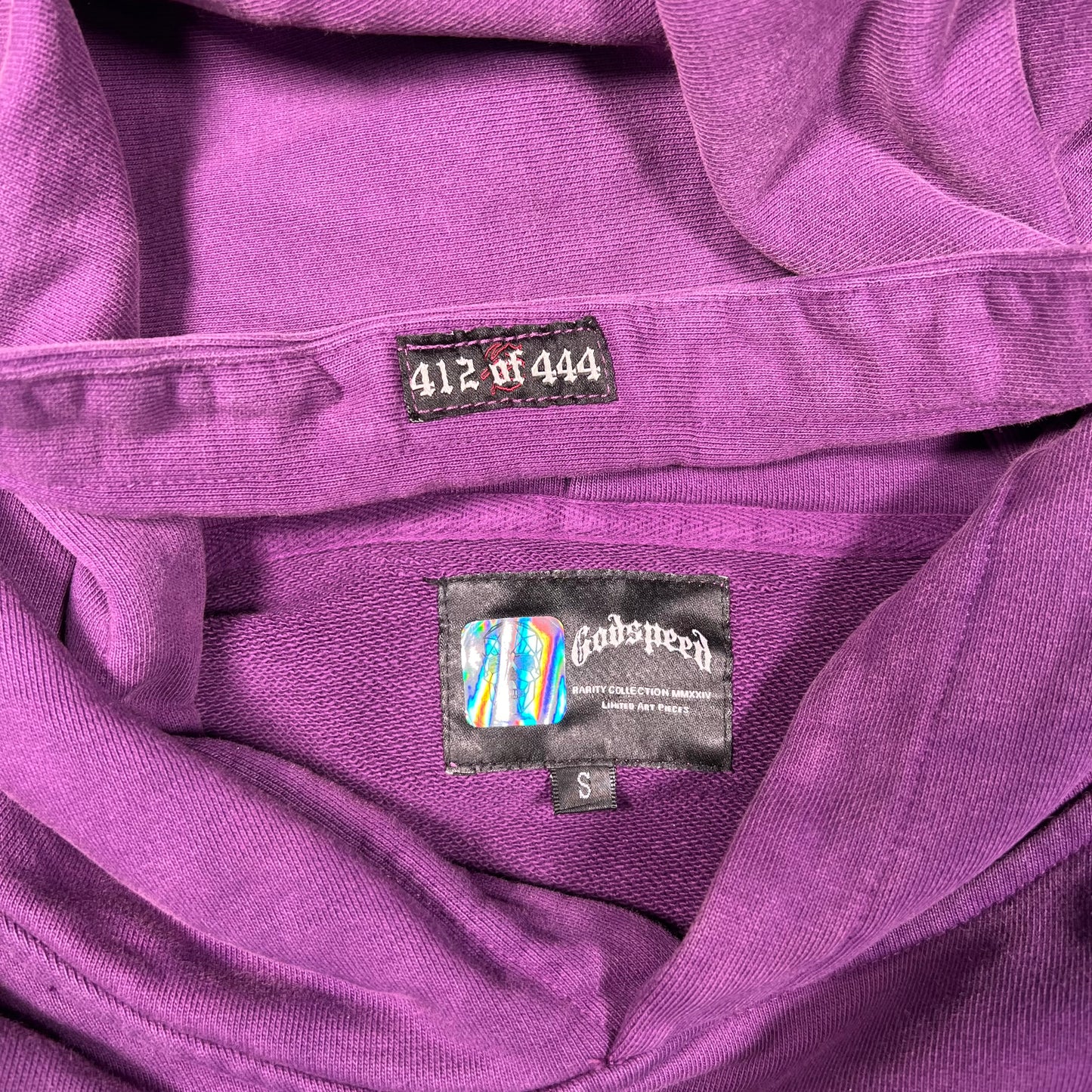 Godspeed Vandal Statue of Liberty Purple Hoodie Size Small USED x16852
