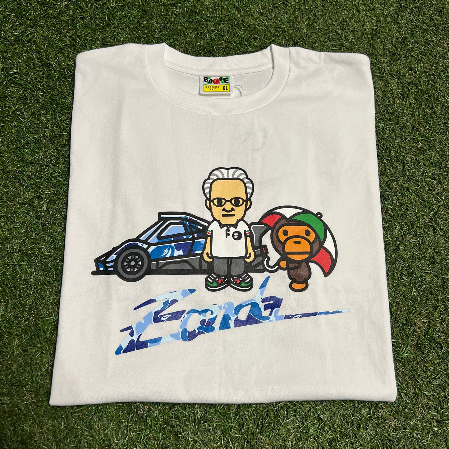 Bape Pagani Baby Milo White Tee Size XL NEW x14237