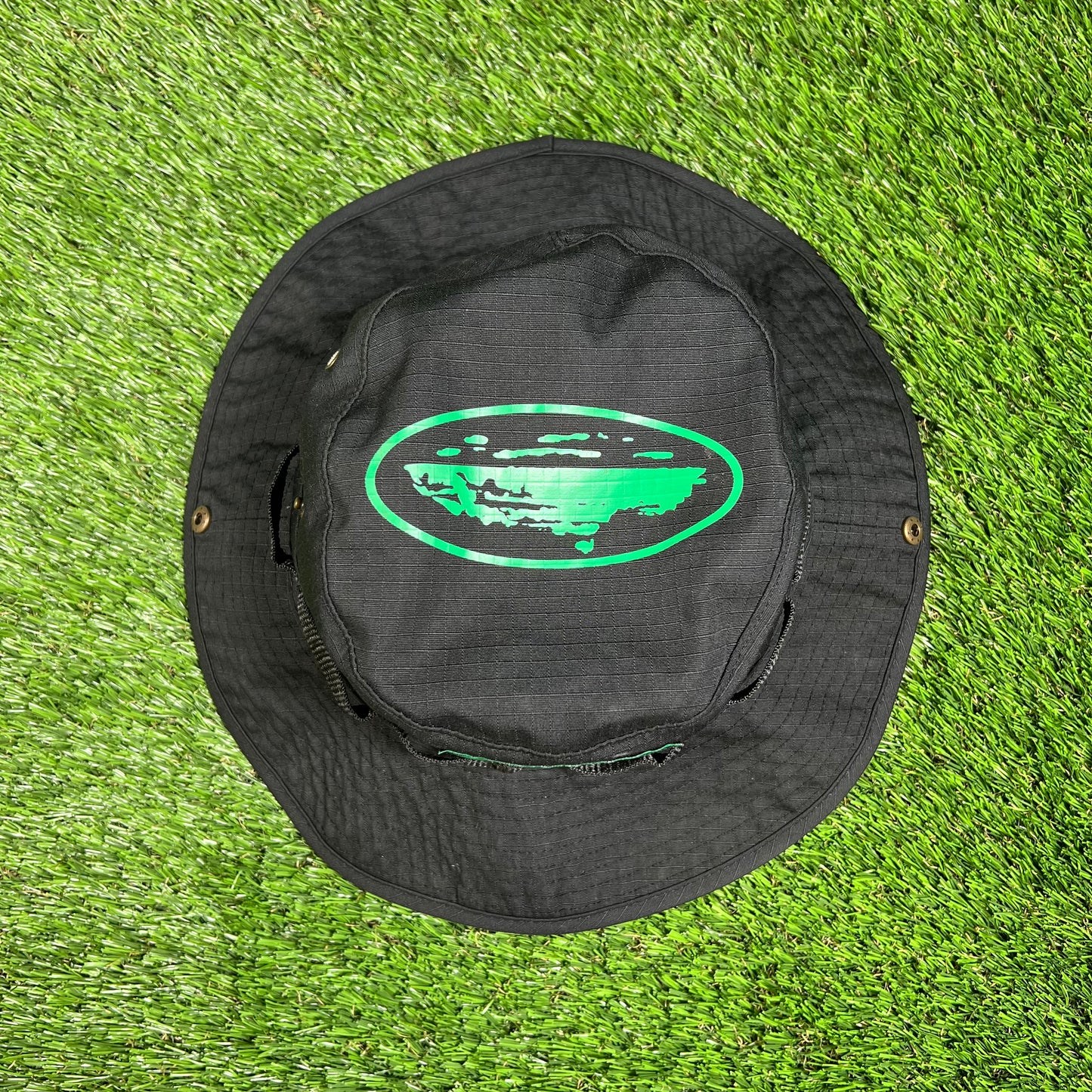 Corteiz Guerillaz Bucket Hat Black One Size USED X13798