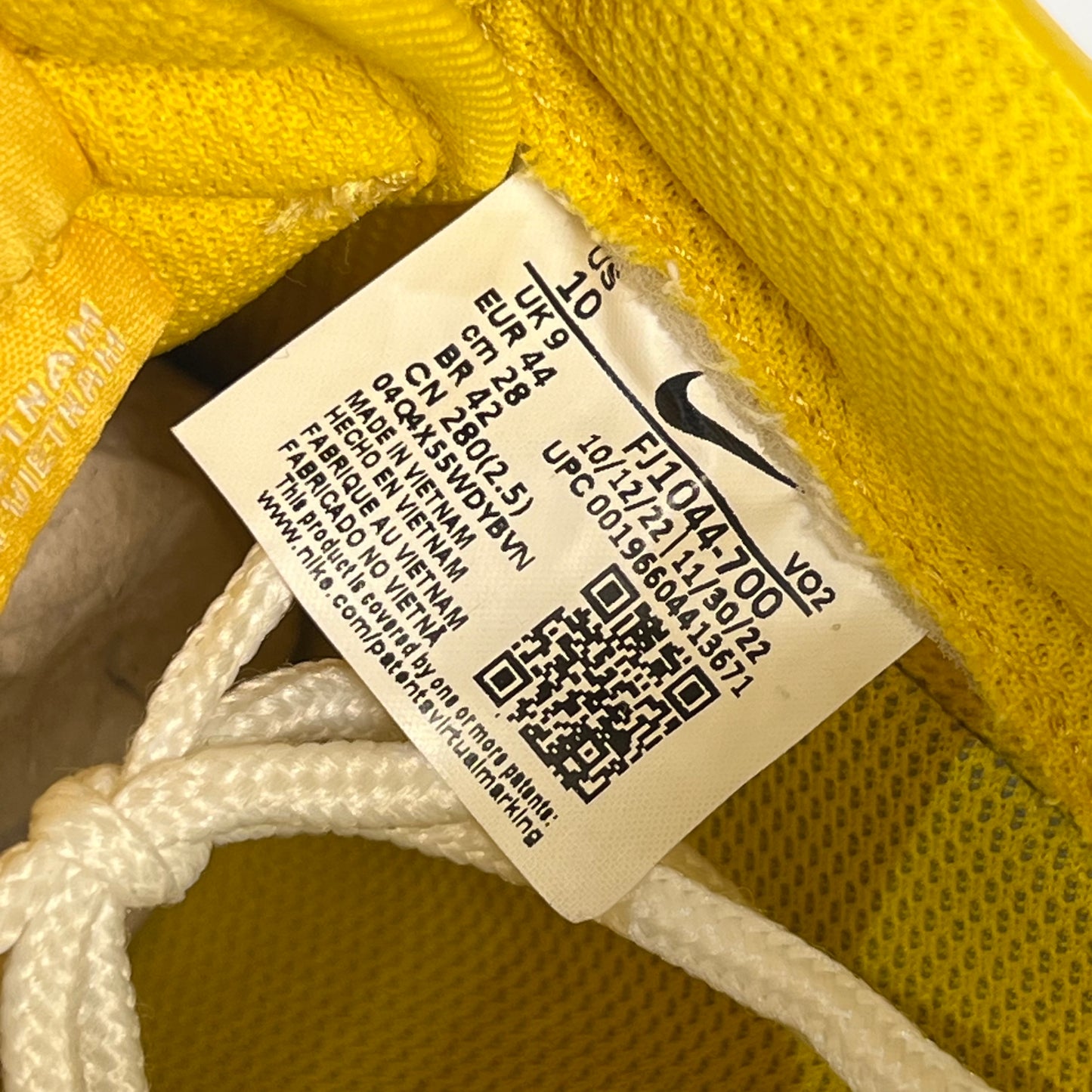 Nike Air Force One Yellow Jewel (2023) Size 10 USED S17374
