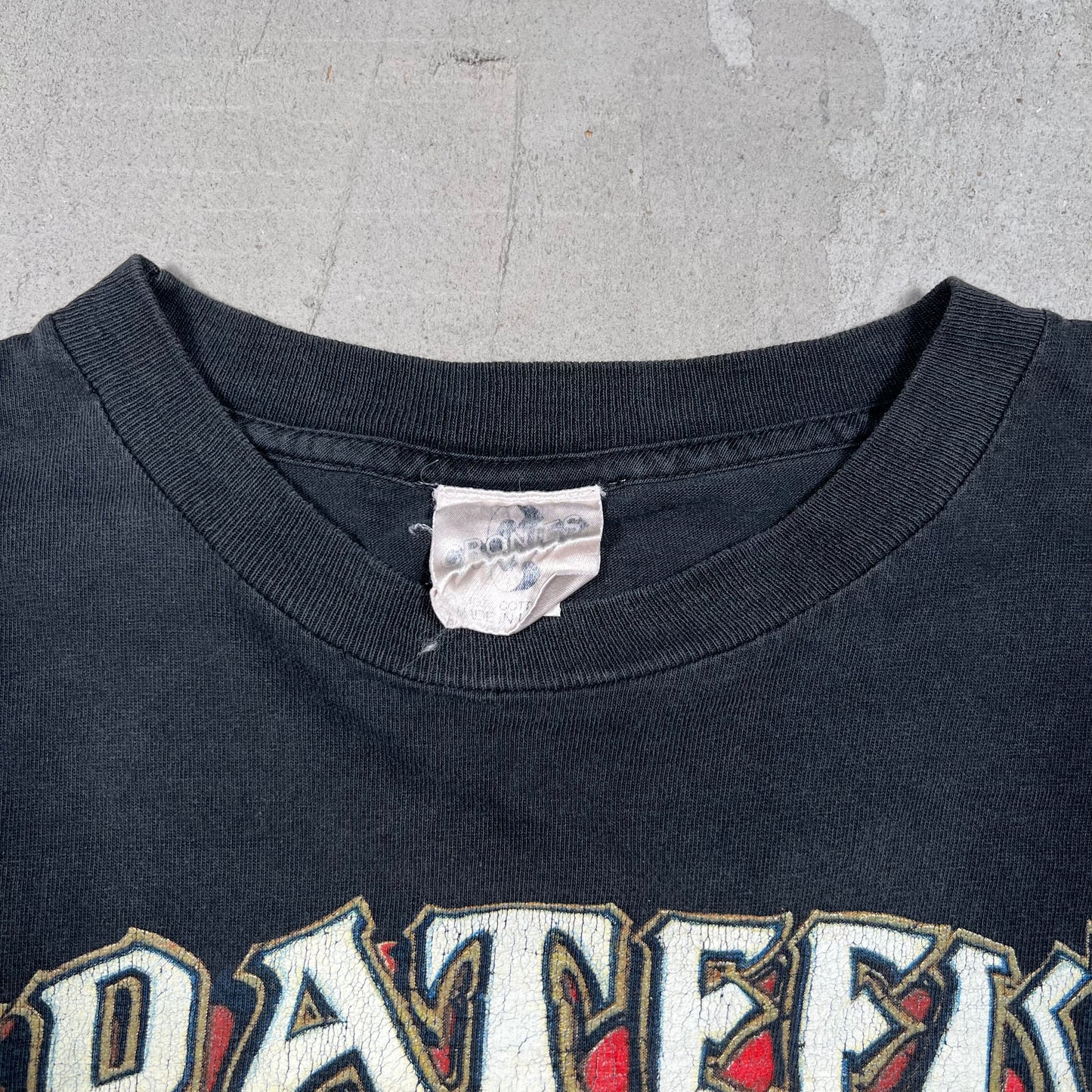 1990 Grateful Dead European Tiger Tour Black Tee Size XL USED v19016