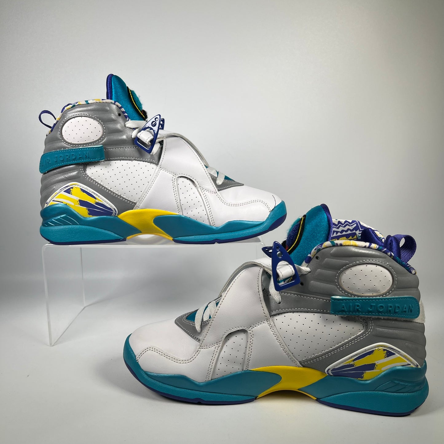 Jordan 8 White Aqua (2019) Size 8M/9.5W USED s18597
