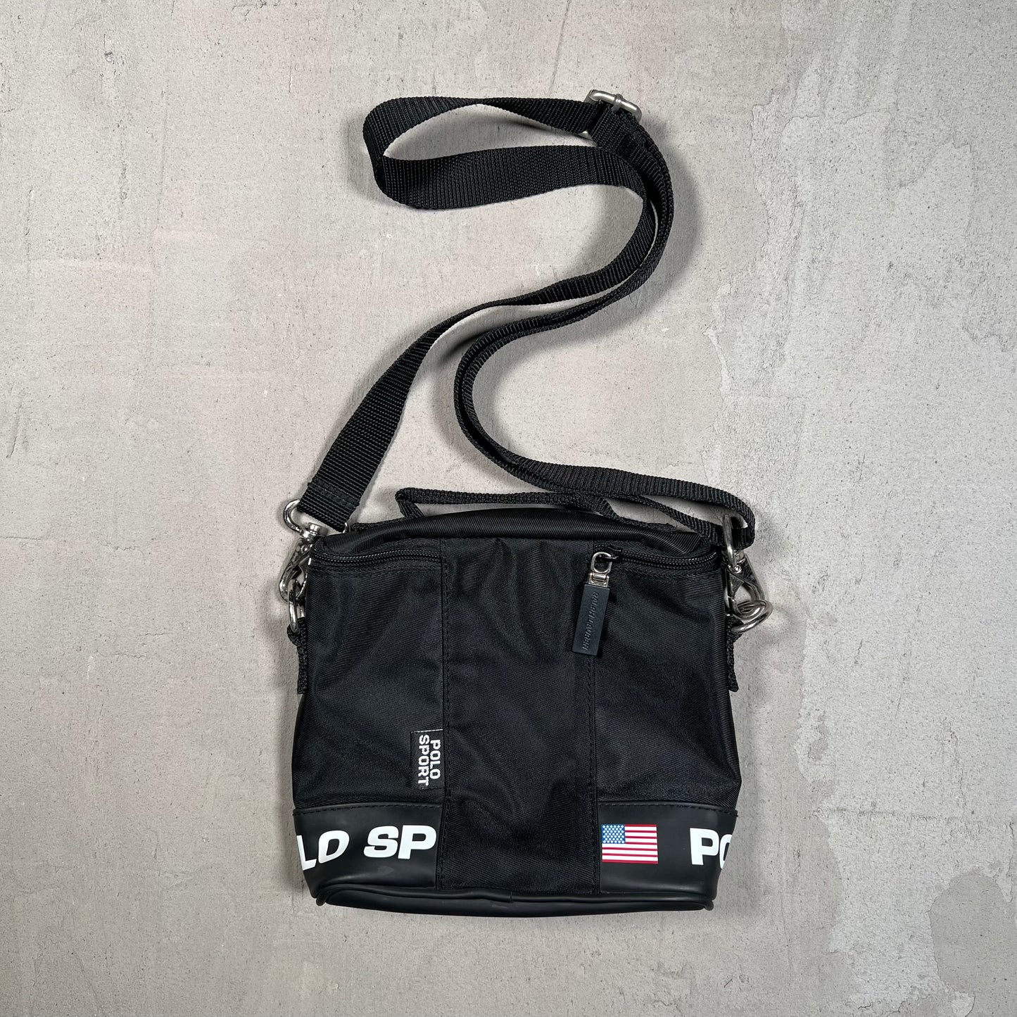 Y2K Polo Sport Black Shoulder Bag USED v19350