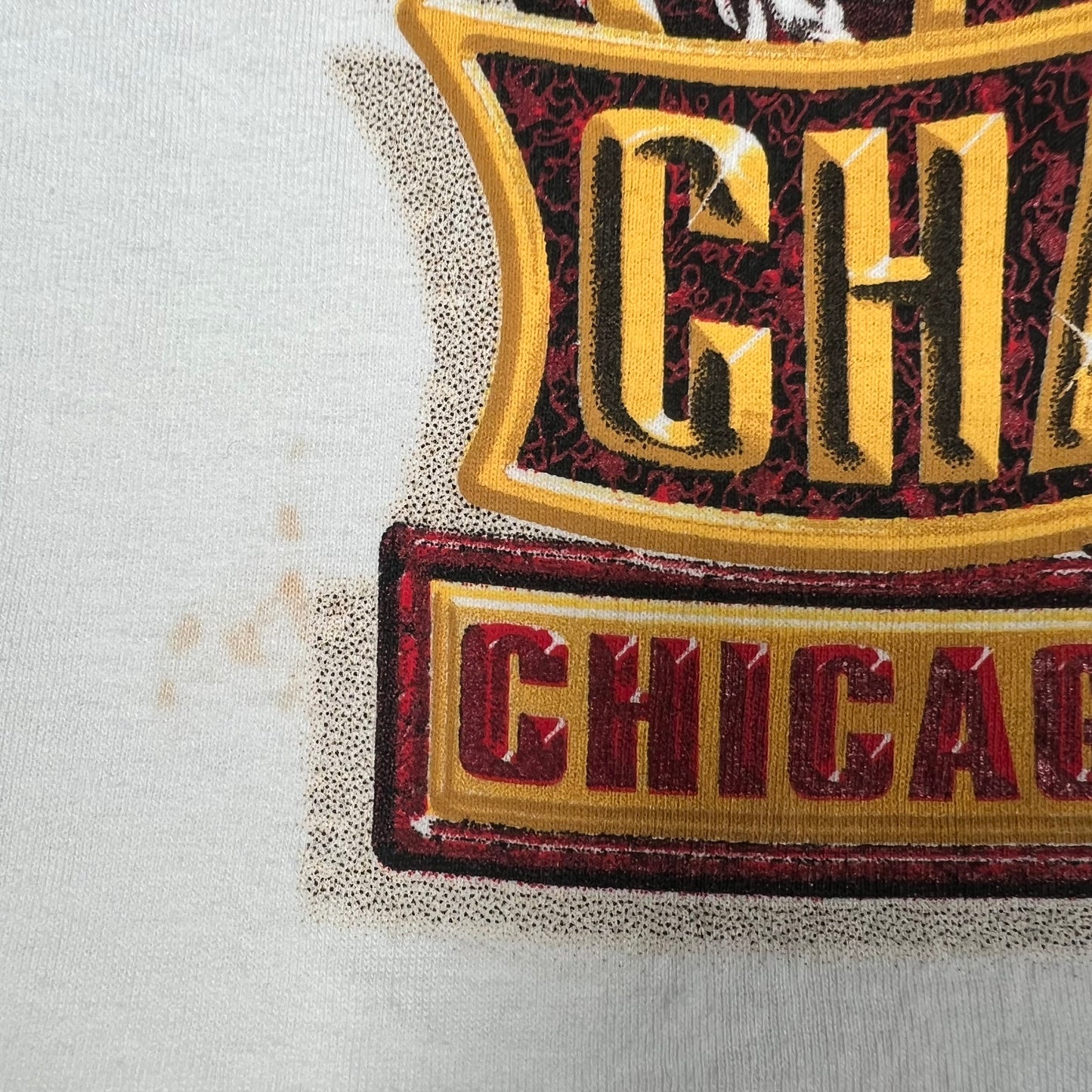 1996 Chicago Bulls Greatest Team Ever Starter Tag White Tee Size XL USED v16743
