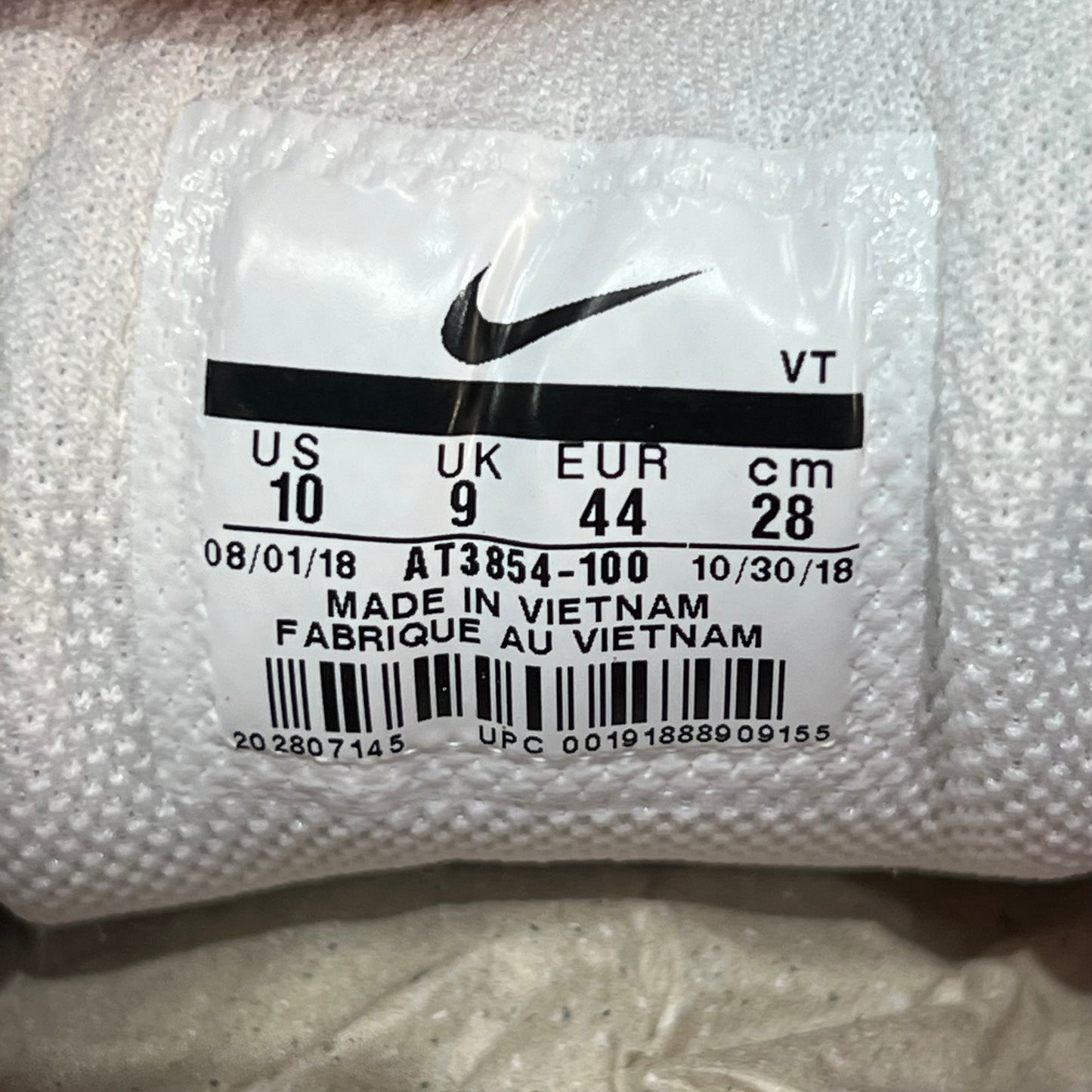 Nike Air Max Tailwind 4 Supreme White (2019) Size 10 NEW s20085