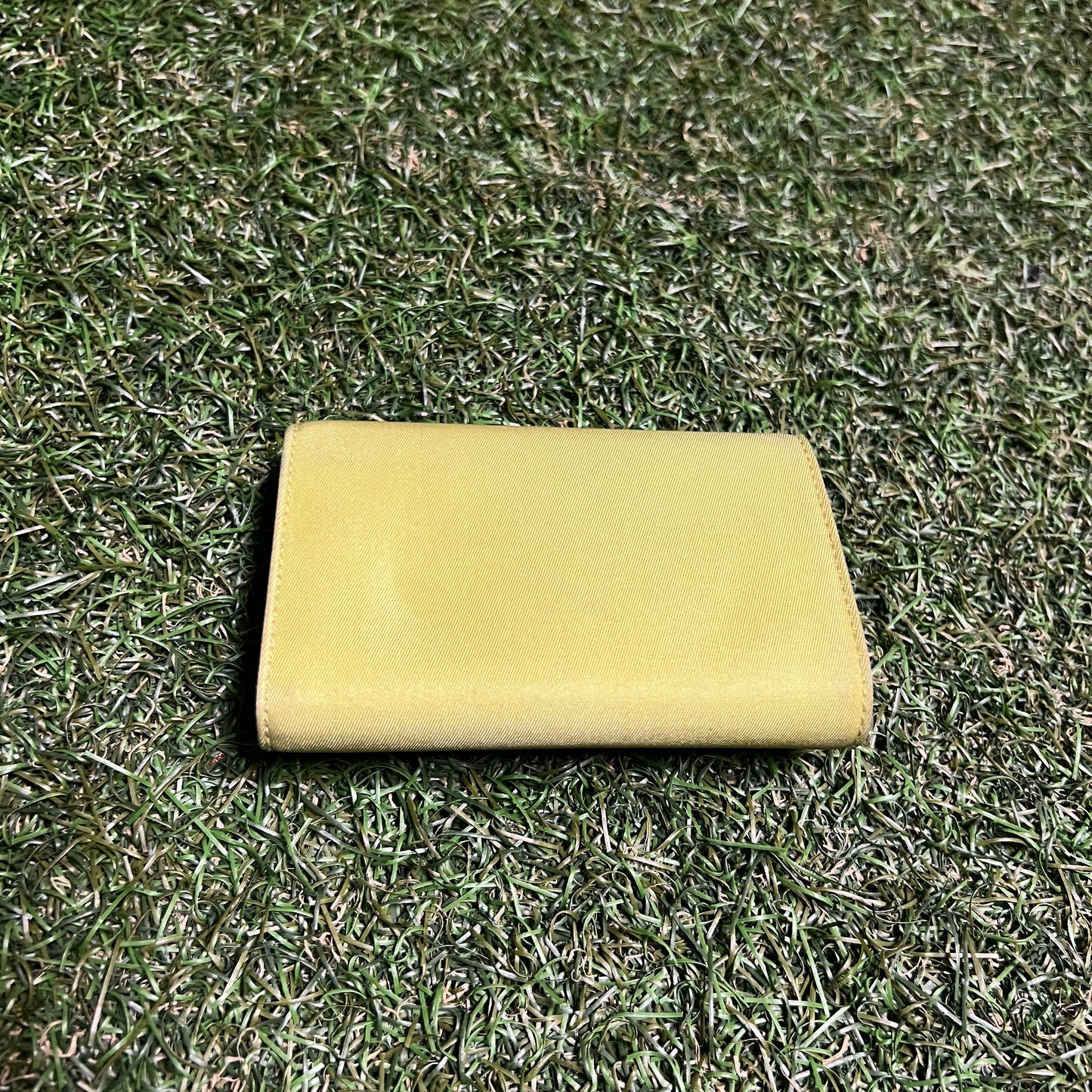 Y2K Prada Green Nylon Fold Wallet USED x13985