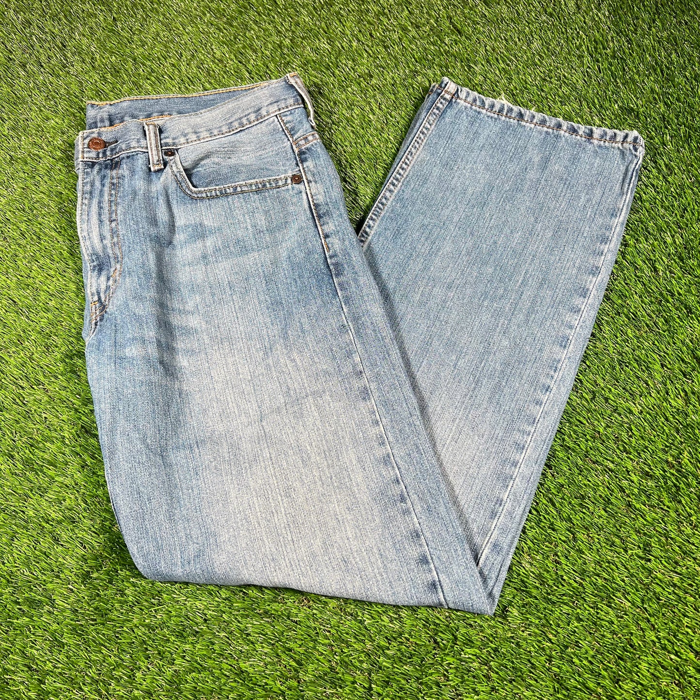 Levis 569 Blue Jeans Size 34x32 USED v16840