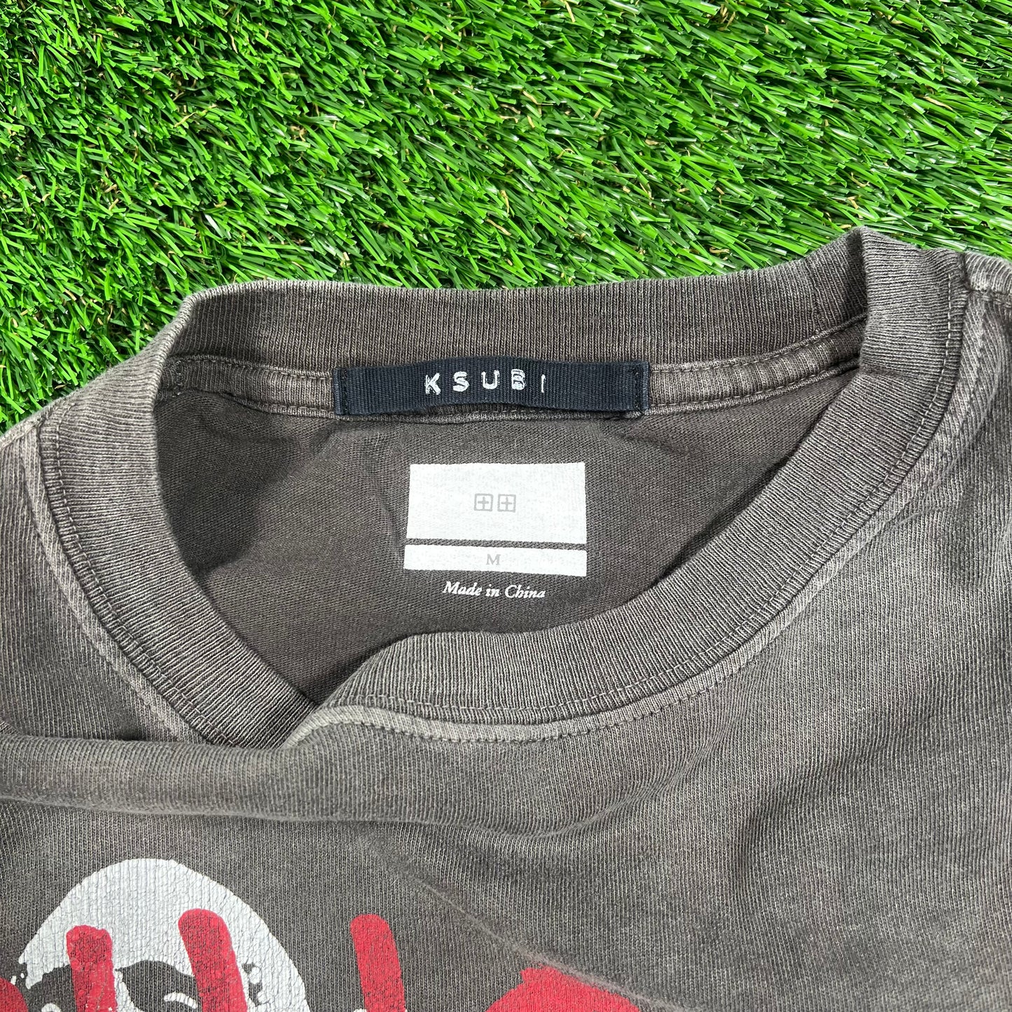 Ksubi "Whose Dream?" Grey Tee Size Medium USED x16500