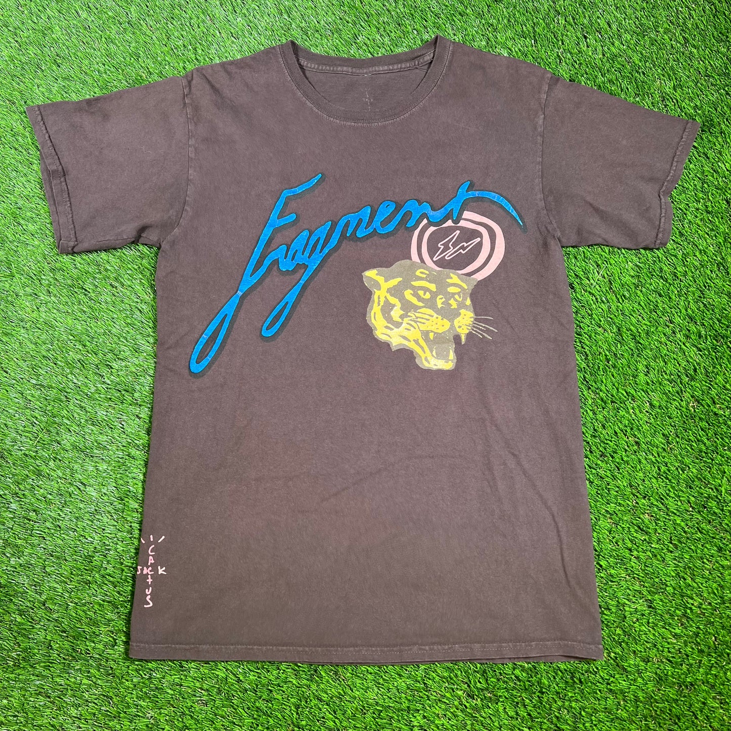 Travis Scott Cactus Jack for Fragment Icons Tee Size Medium USED X14281
