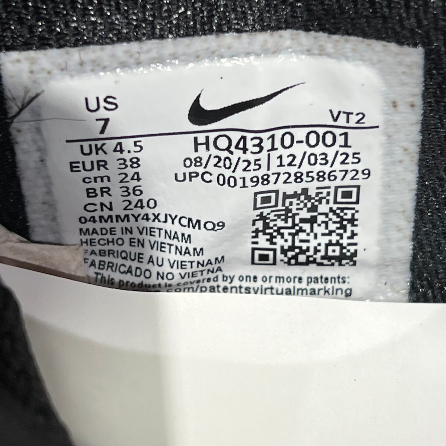 Nike Mind 002 Black Chrome (2026) Size 7W/5.5M NEW s20967