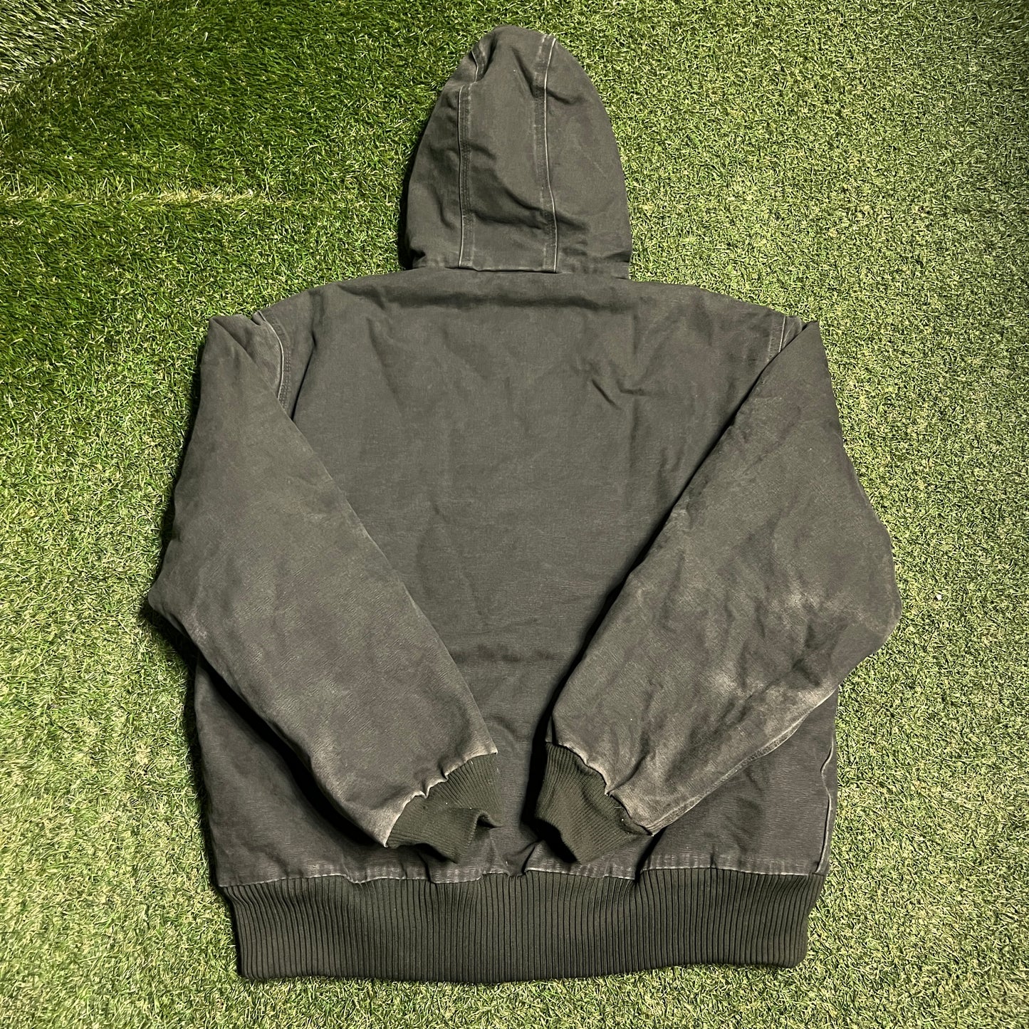 Y2K Carhartt Dark Green Work Jacket Size Large USED v16446