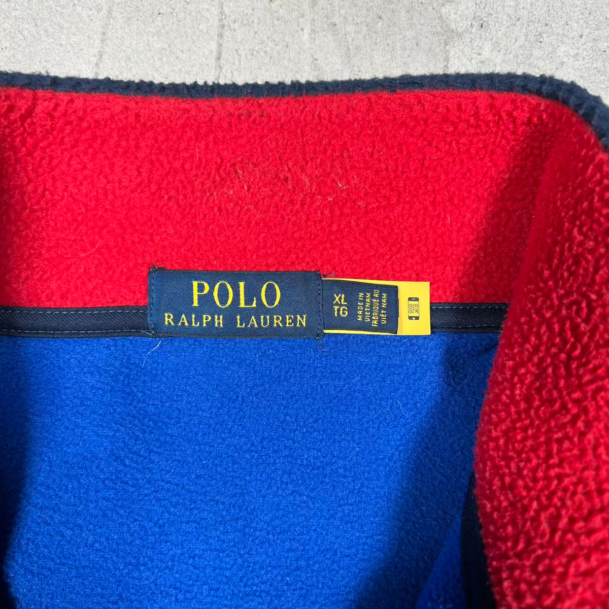 Polo Ralph Lauren Half Zip Blue Fleece Size XL USED v20108
