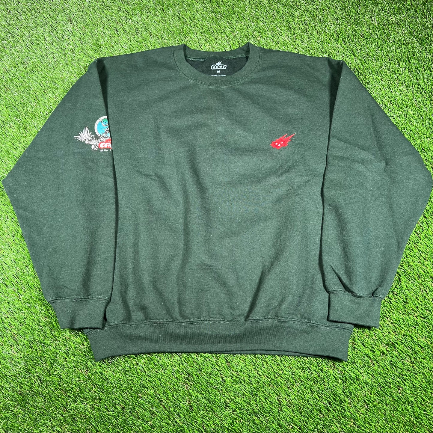 Travis Scott Cacti Green Crewneck Size Medium USED x14645