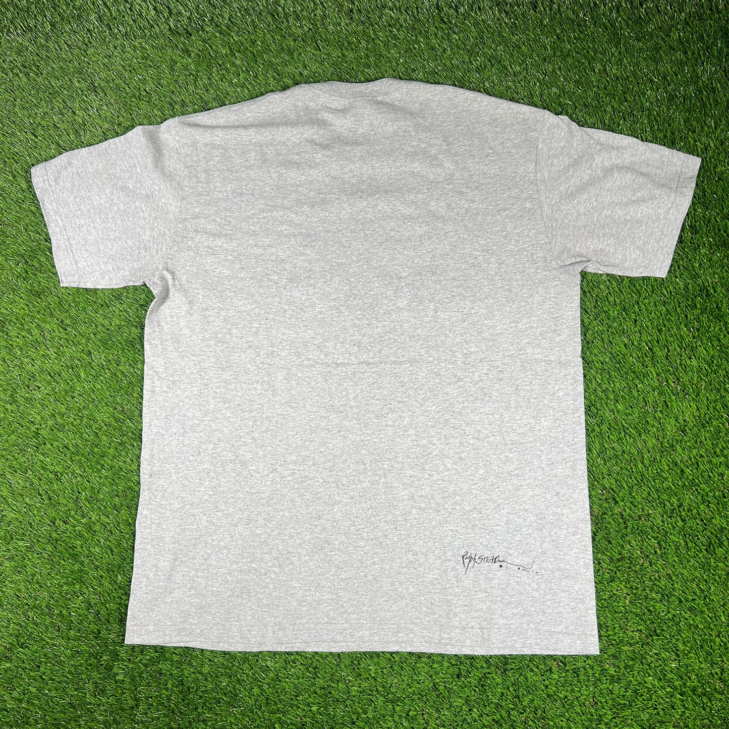 2022 Supreme Ralph Steadman Box Logo Grey Tee Size Medium USED x14559