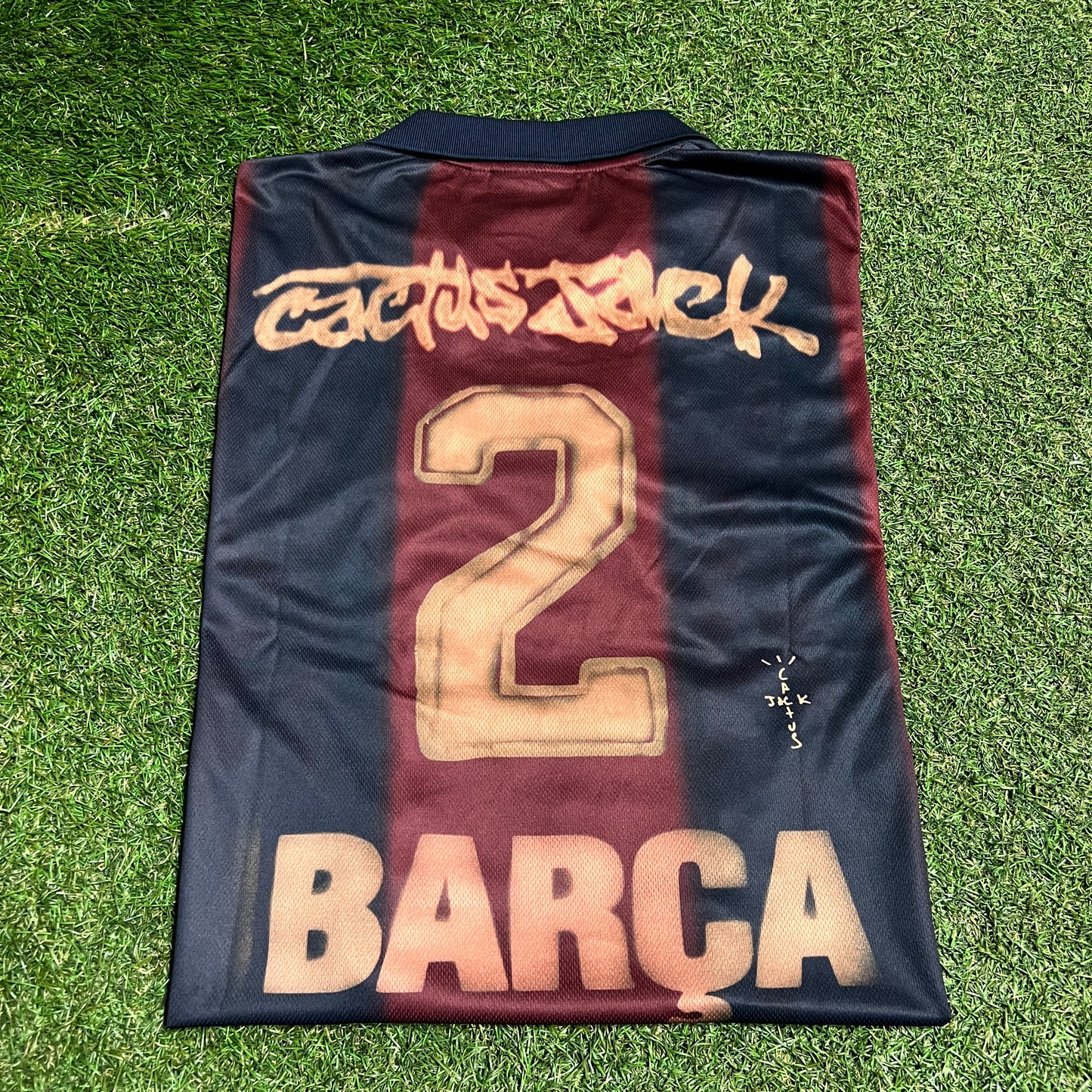 Travis Scott Nike FC Barcelona Skeleton Jersey Size Large USED x14255