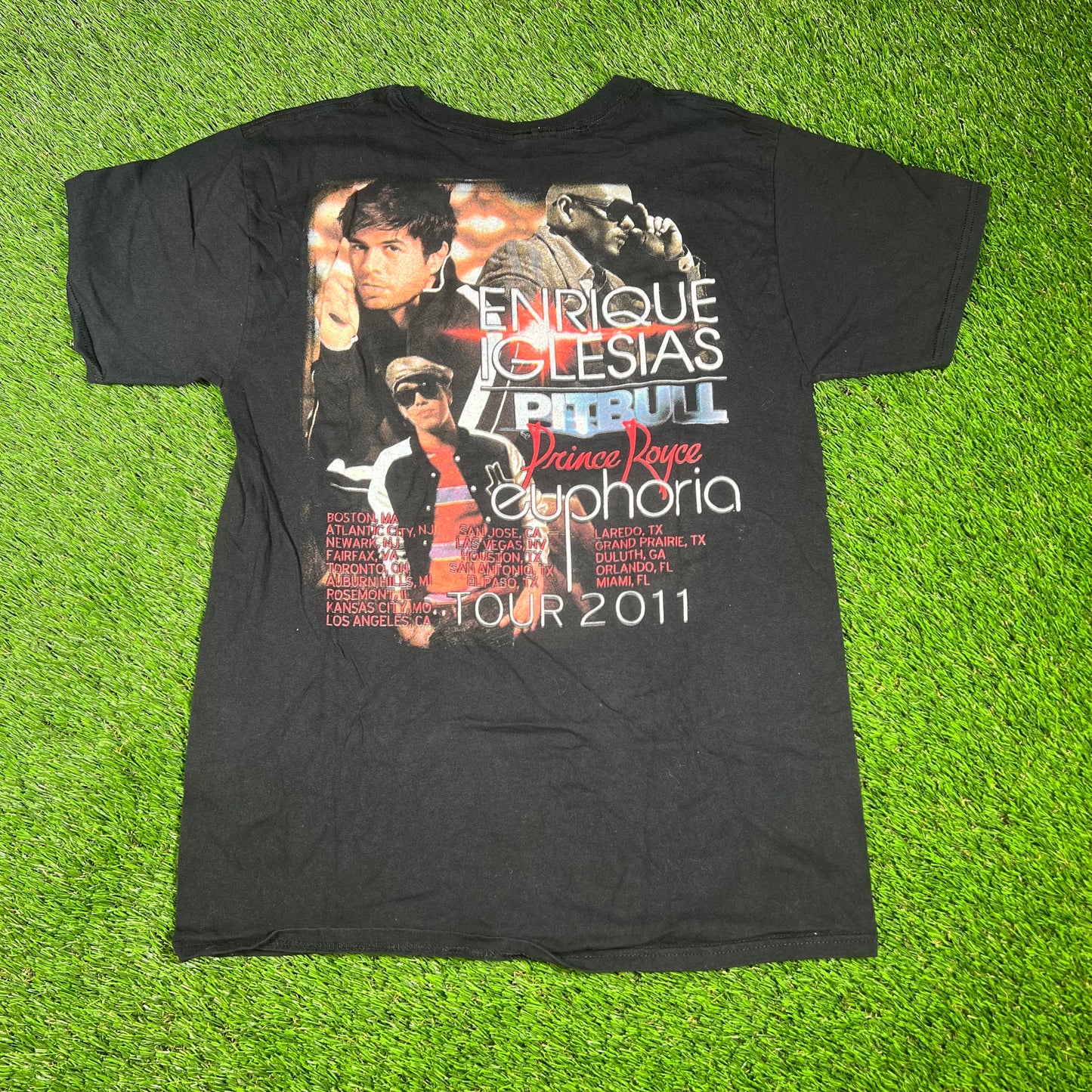 2011 Enrrique Iglesias Euphoria Tour Black Tee Size Medium USED v16558