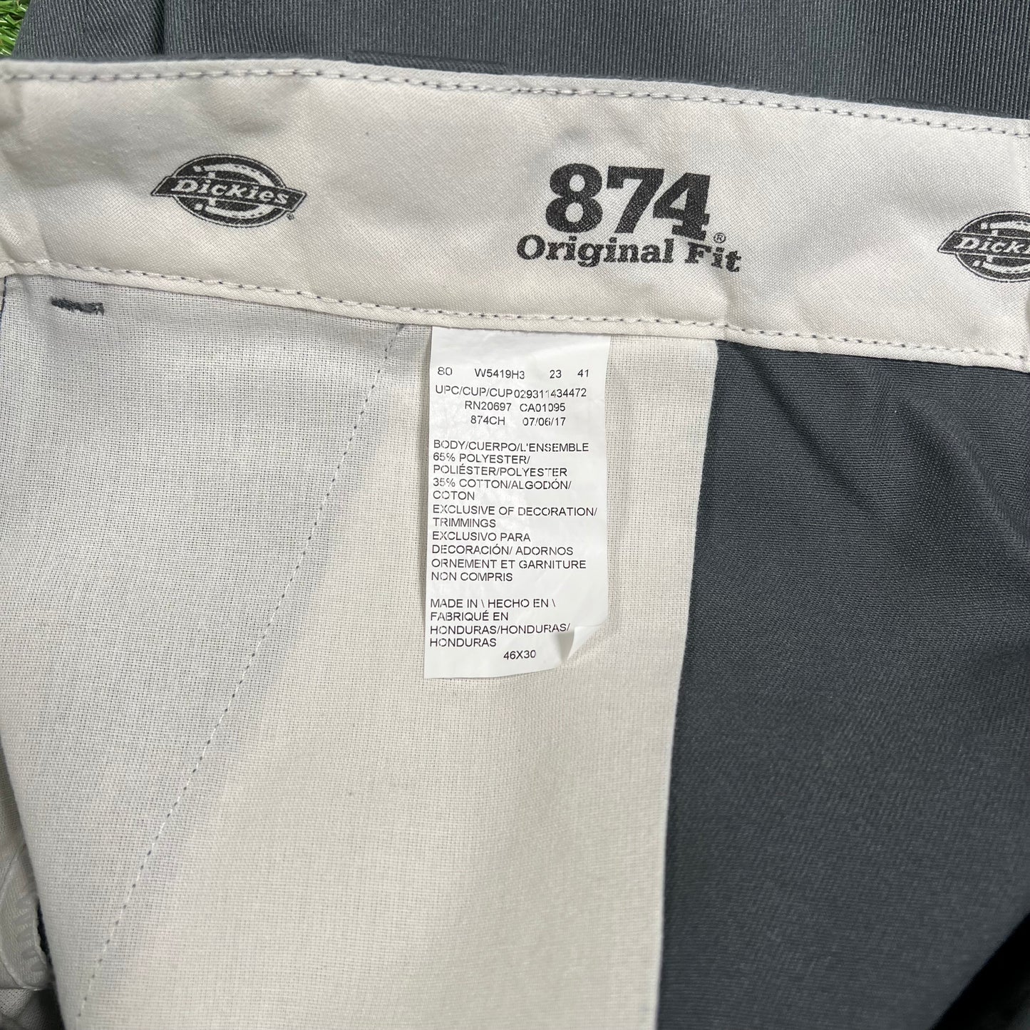 Dickies Straight Leg Grey Pants Size 46x30 USED v18079