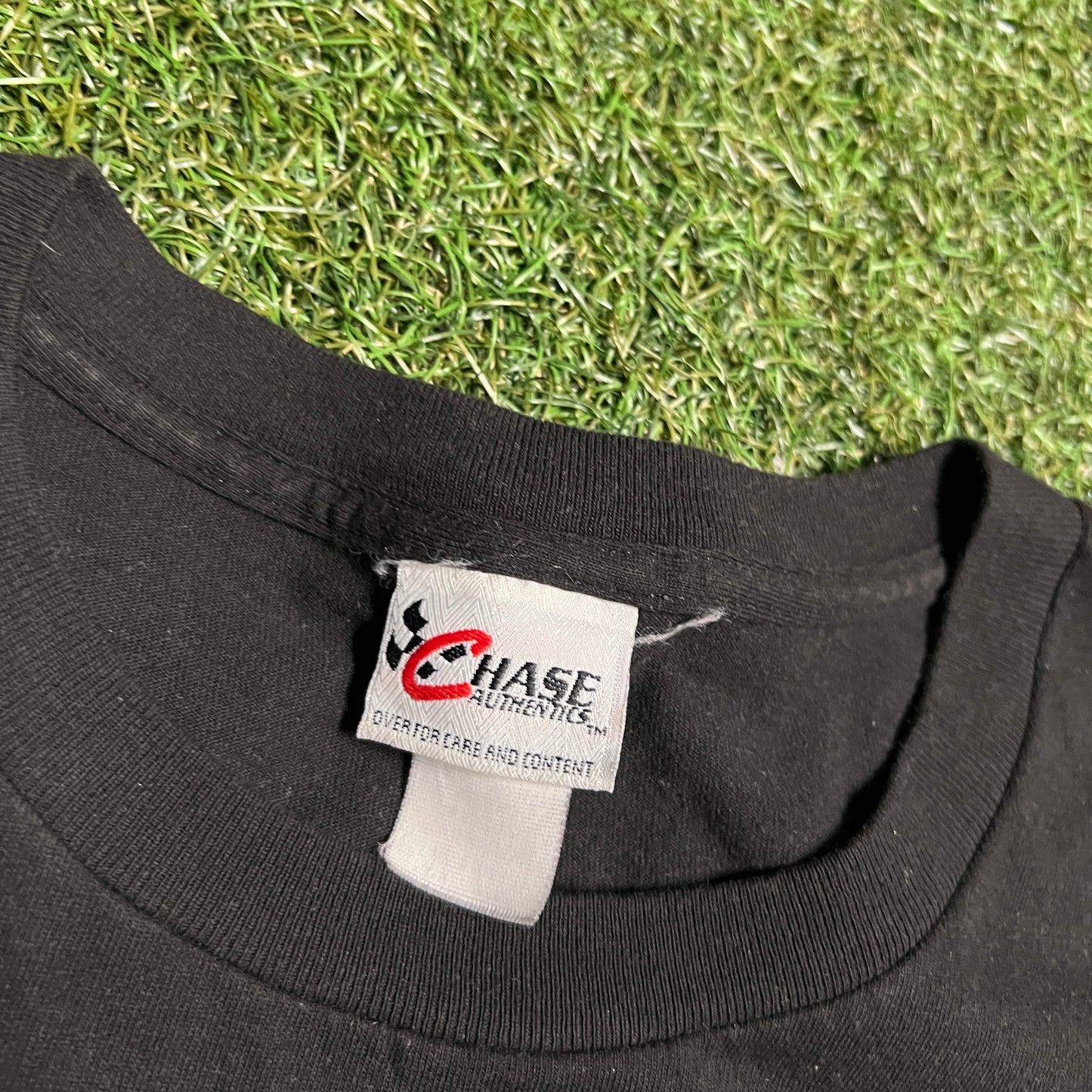 Y2K Track Hot Shot Racing Black Tee Size XL USED v16453