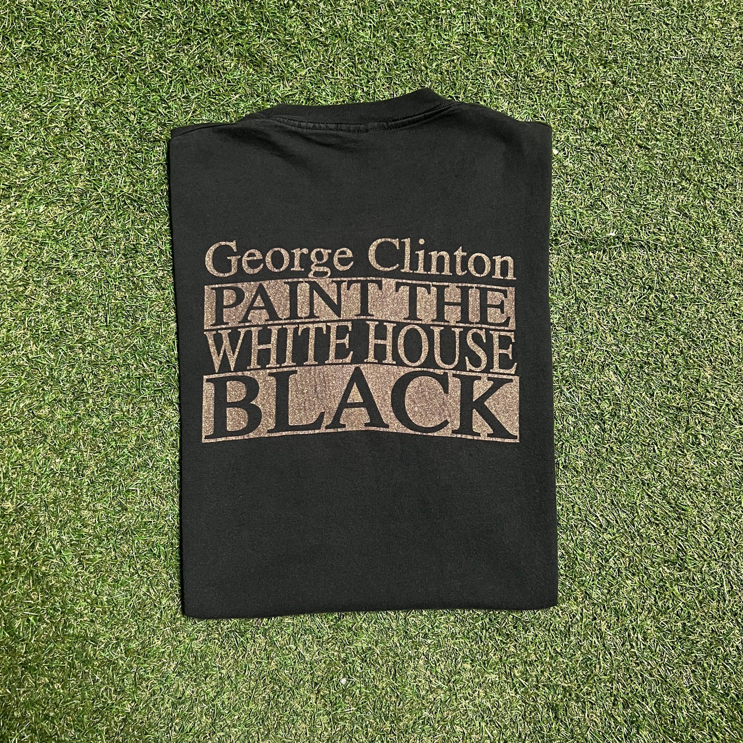 1990s George Clinton Paint the White House Black Black Tee Size XL USED v16247
