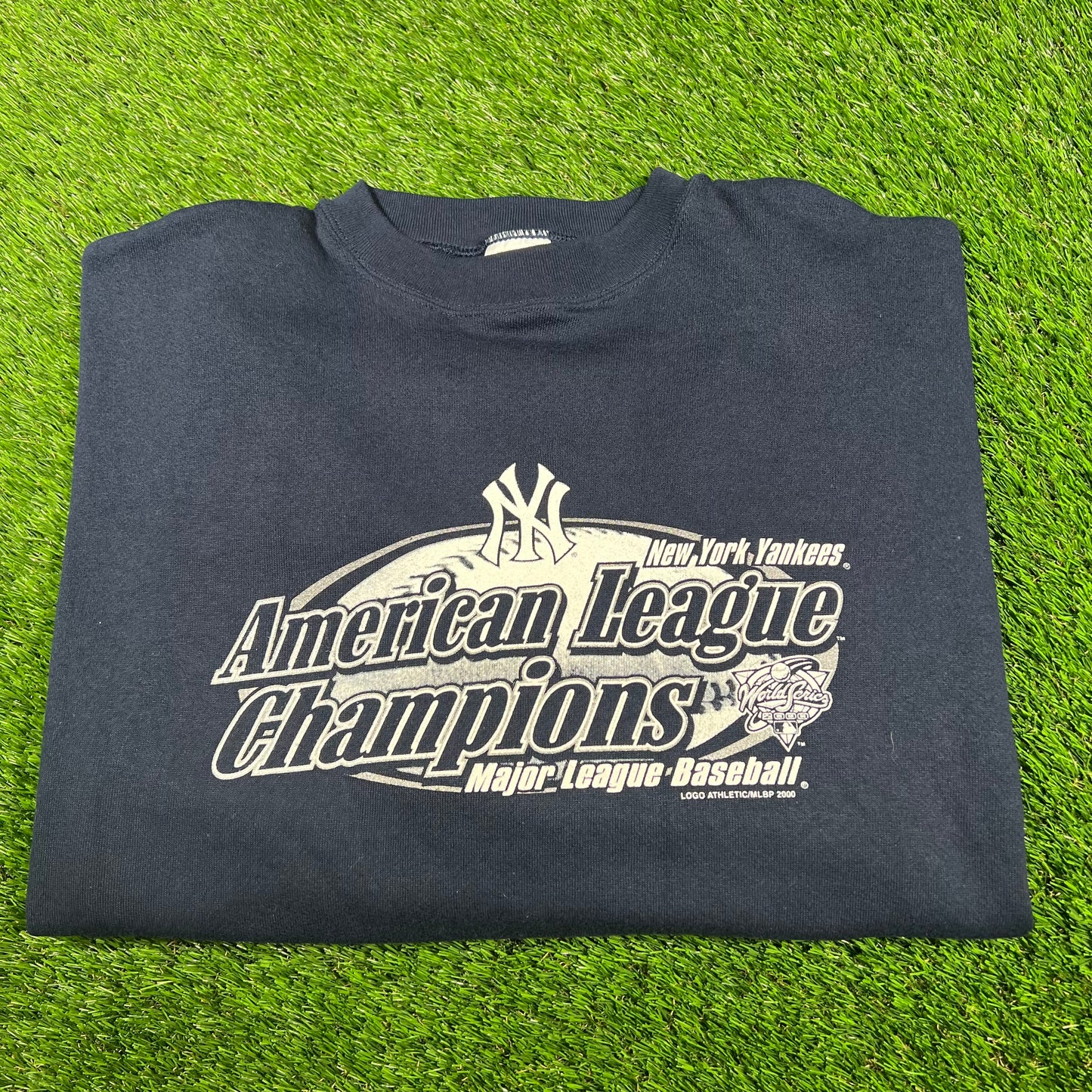 2000 New York Yankees Nevy ALC Champion Crewneck Size XL USED v17016
