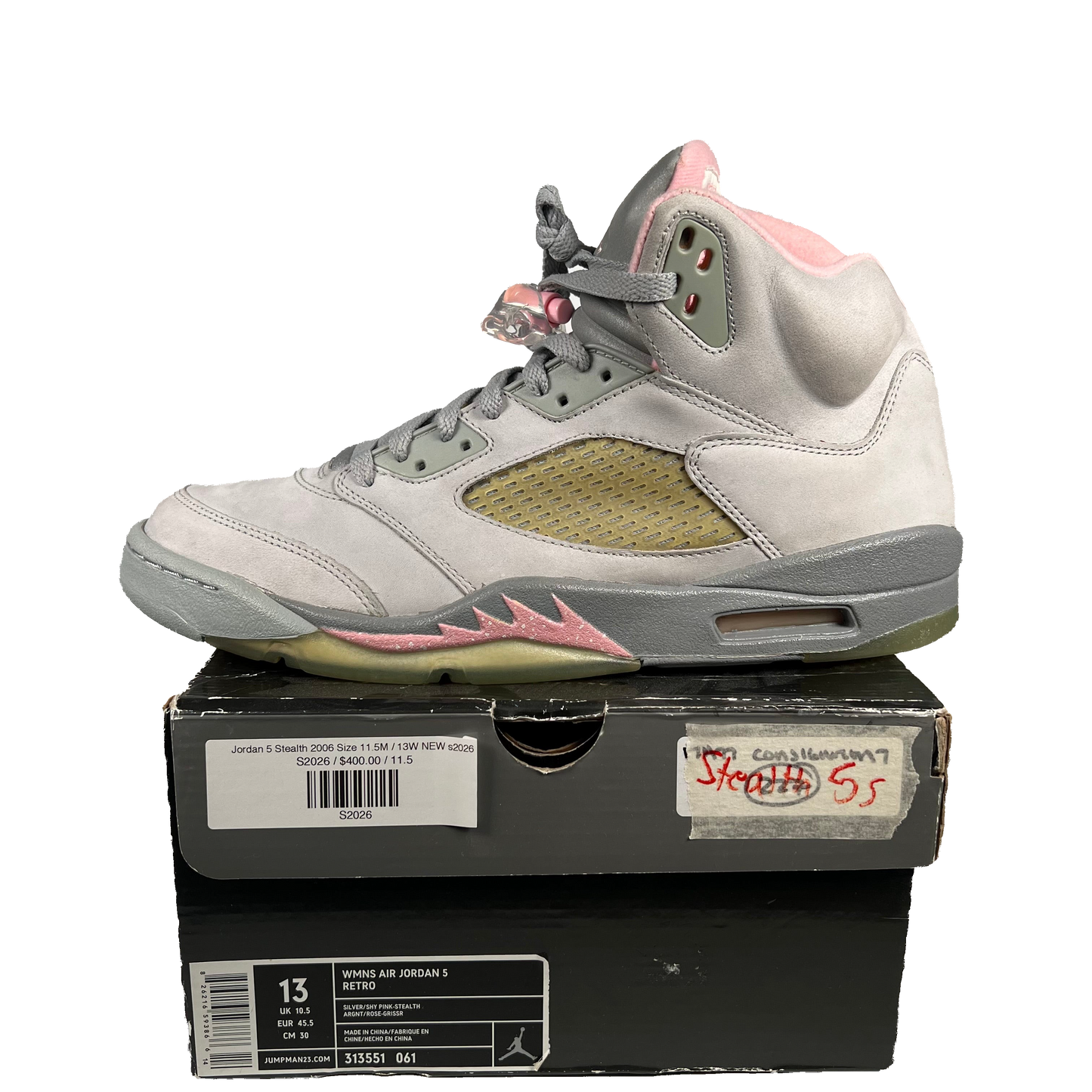 Jordan 5 Stealth (2006) Size 11.5M / 13W NEW s2026