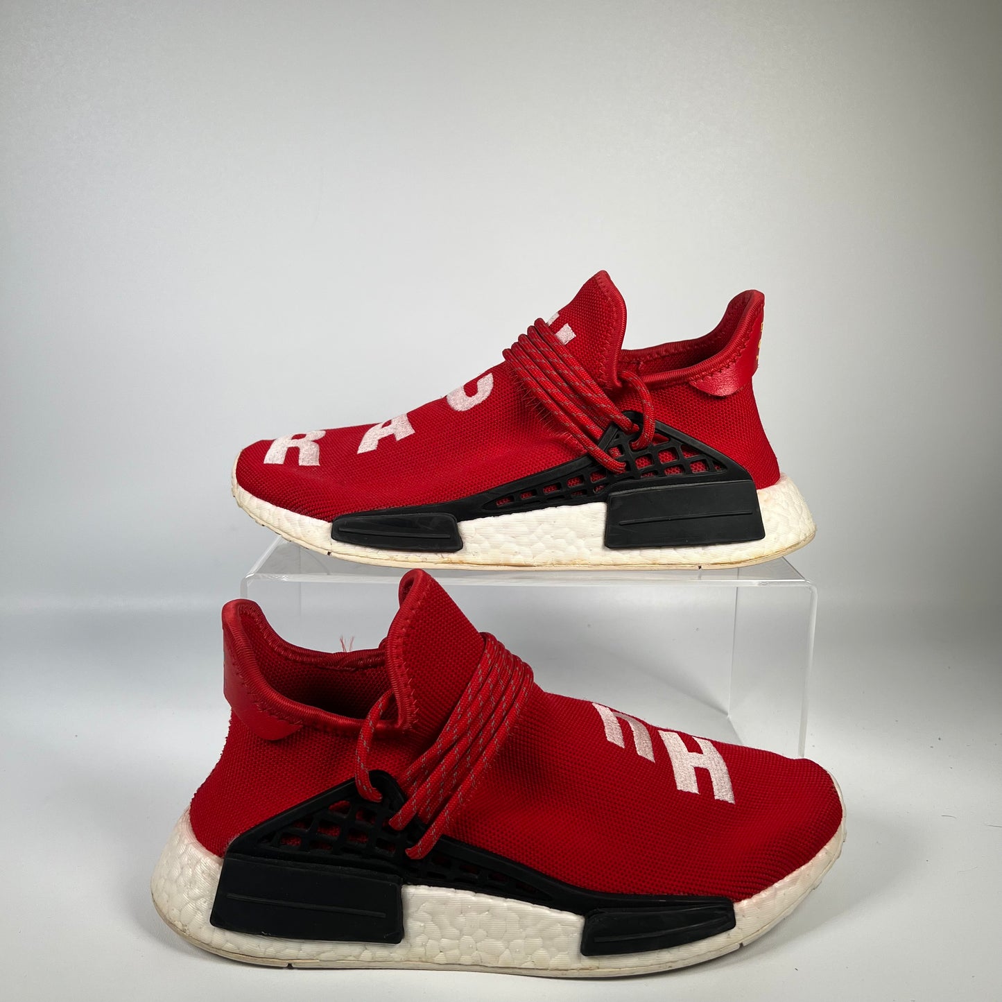Adidas Pharrell Human Race Red (2016) Size 7.5 USED s6247