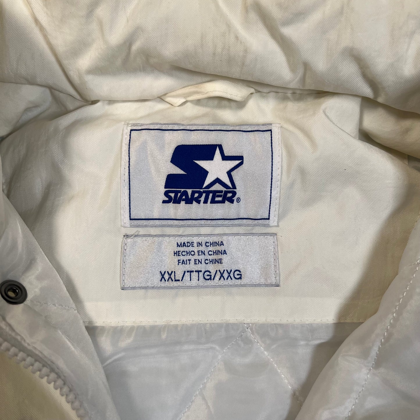 Y2K Brooklyn Nets Starter White Jacket Size XL USED v18849