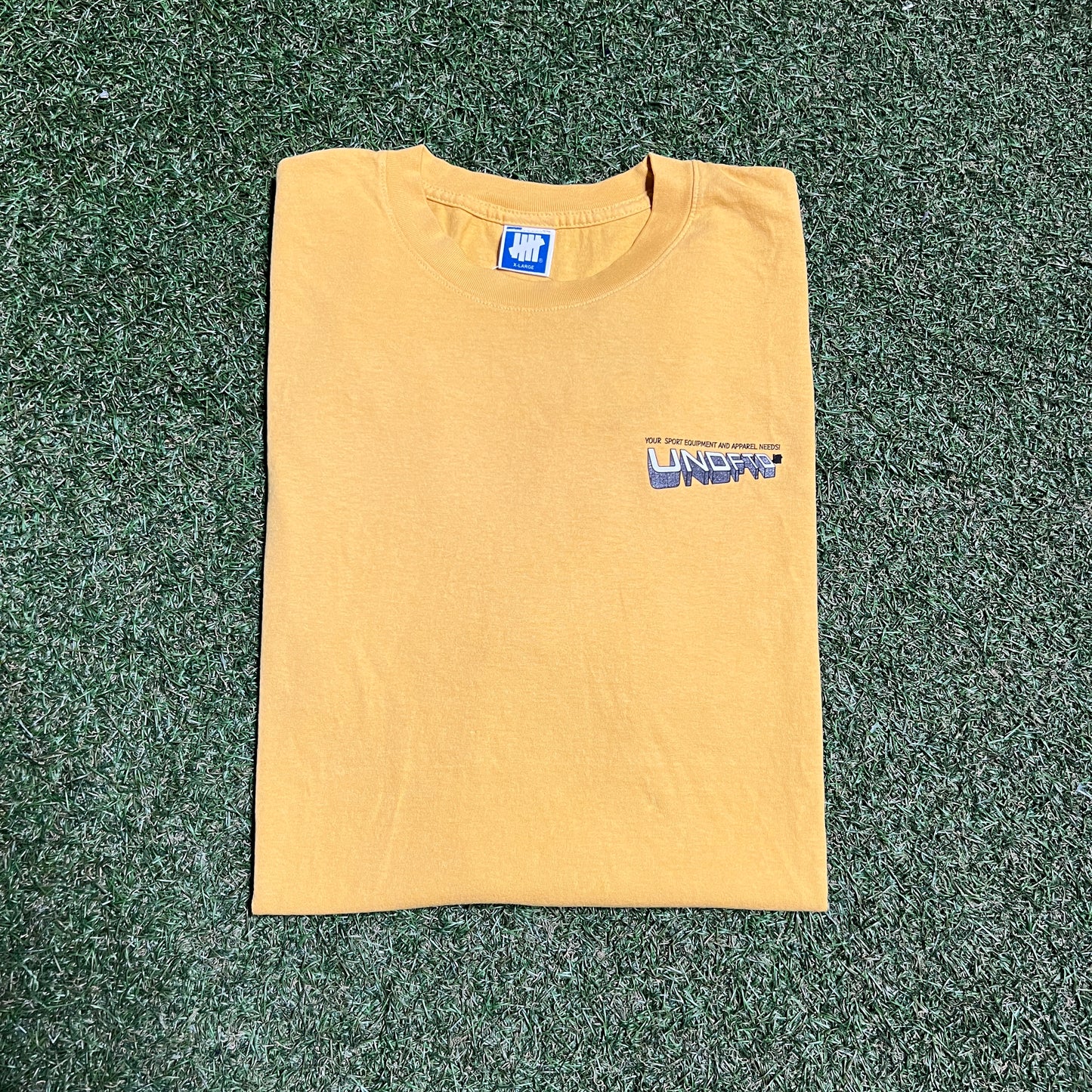 Undefeated Sports and Apparel Yellow Tee Size XL NEW x13612