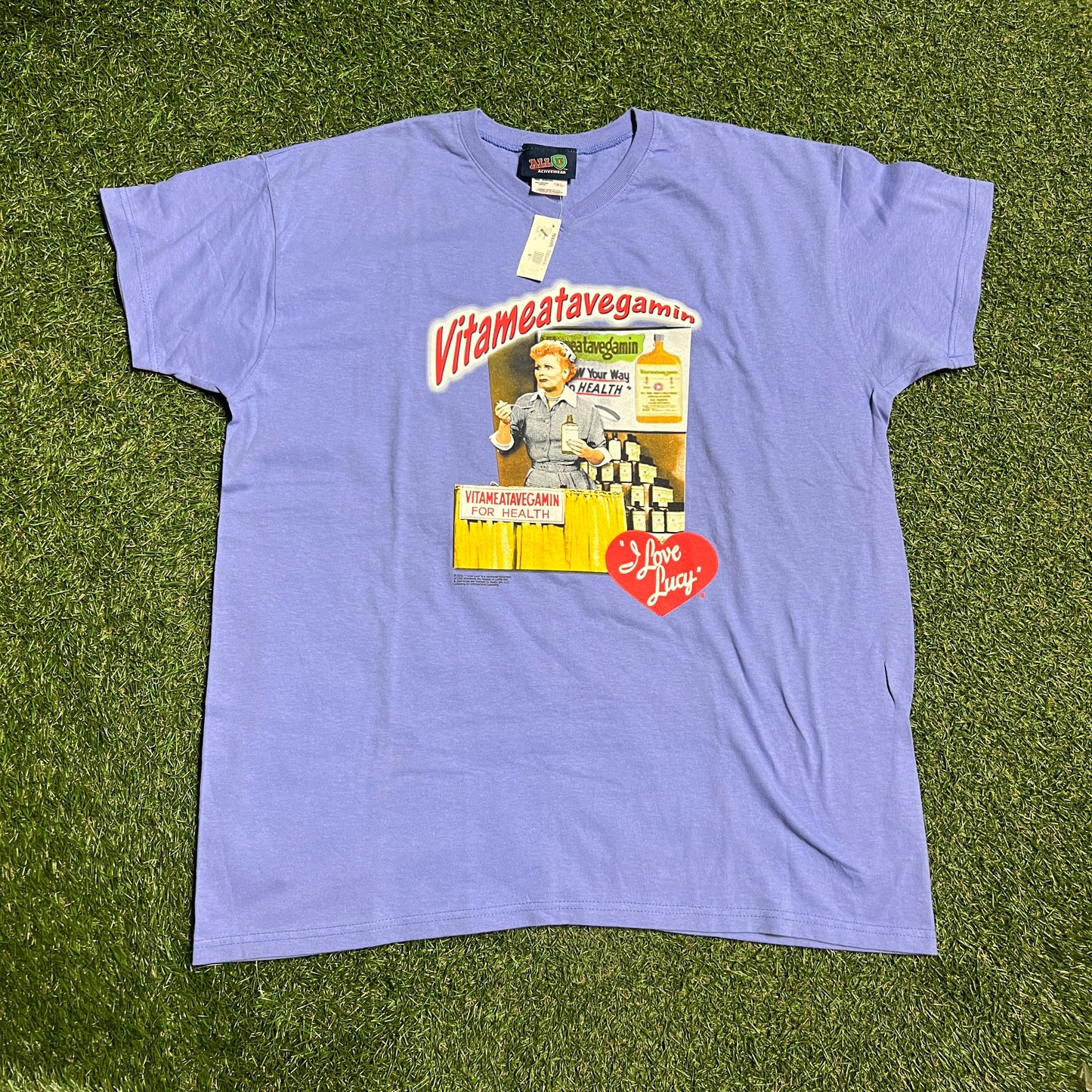 2003 I Love Lucy Vitameatavegamin Blue Tee Size XL NEW v16257