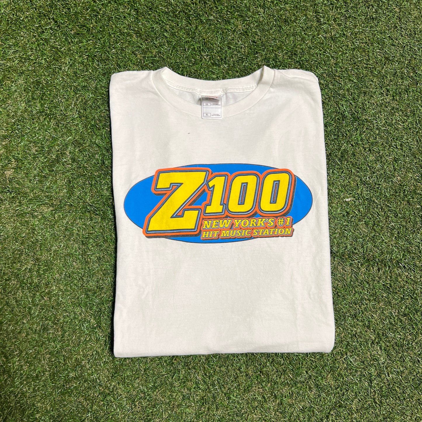 2000s Z100 New York White Tee Size XL USED v16254