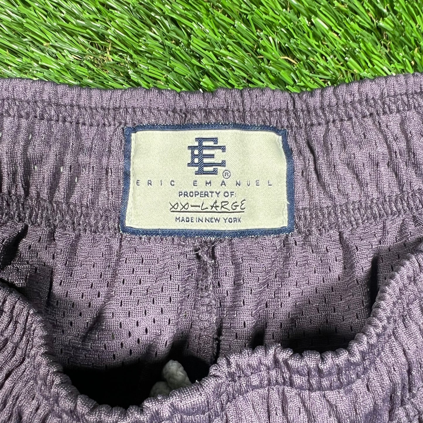 Eric Emanuel Pink Logo Purple Shorts Size XXL USED x14630