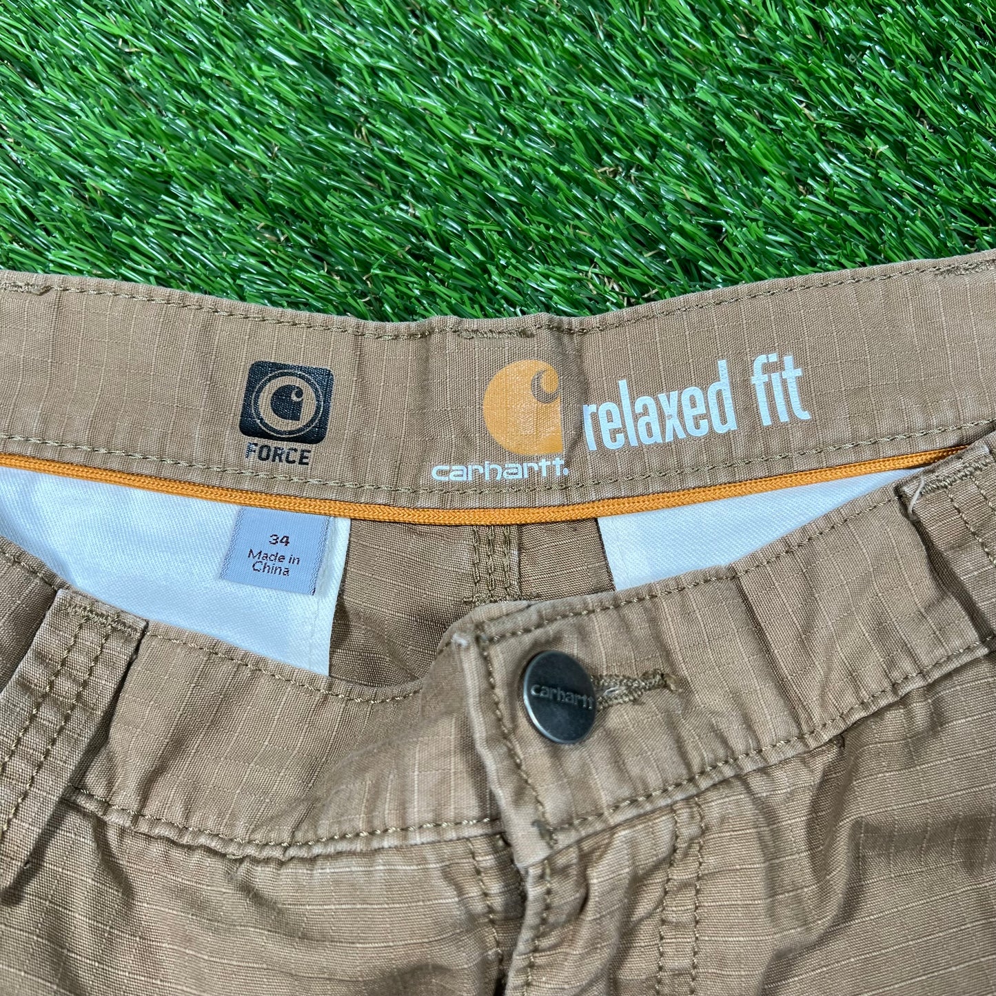 Carhartt Brown Cargo Shorts Size 34 USED v16869