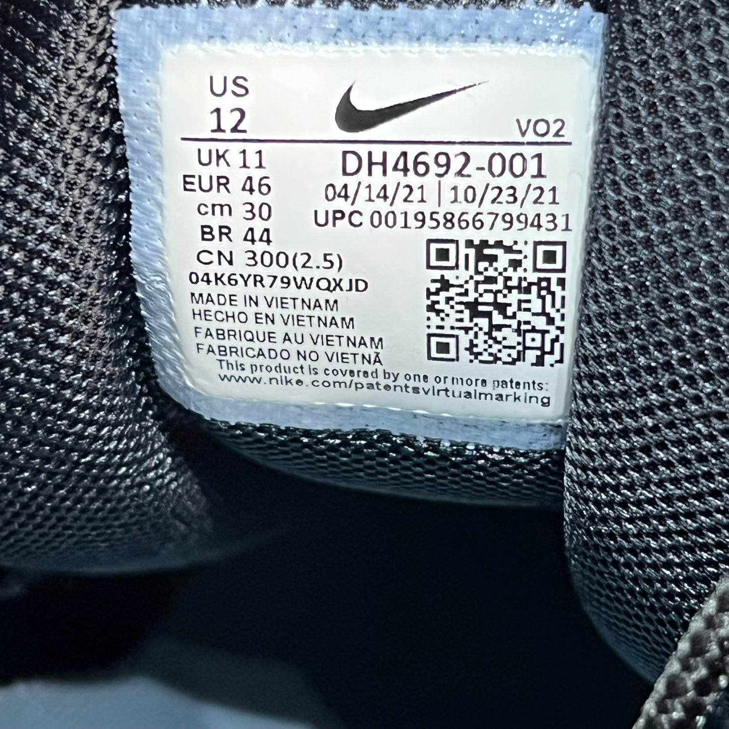 Nike Hot Step Air Terra Drake NOCTA Triple Black Size 12 USED s13379