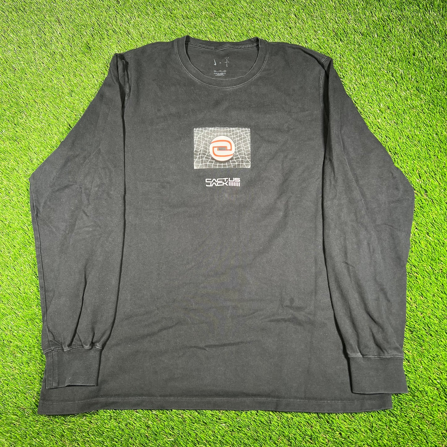 Nike x Travis Scott CactUS Corp Long Sleeve Black Size XXL USED X14632