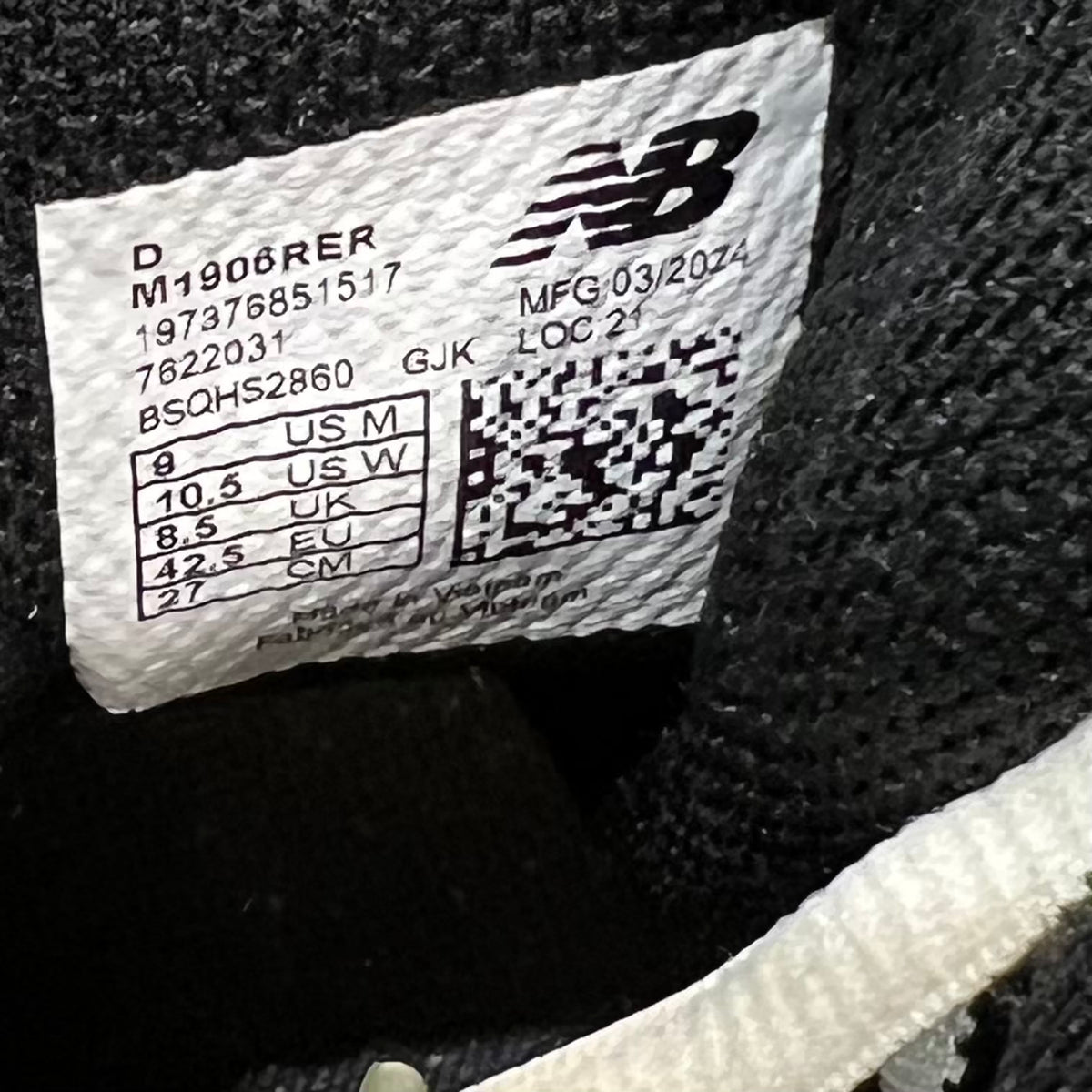 New Balance 1906R Silver Black (2024) Size 9 USED s23349
