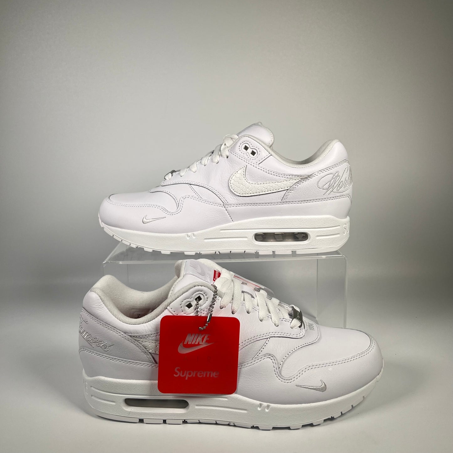 Nike Air Max 1 Supreme Triple White (2025) Size 9 NEW s18006