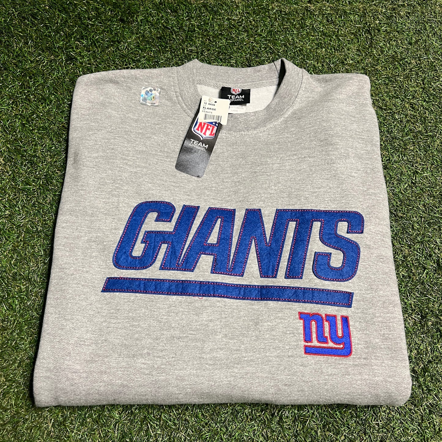 New York Giants NFL Apparel Grey Crewneck NEW v16319