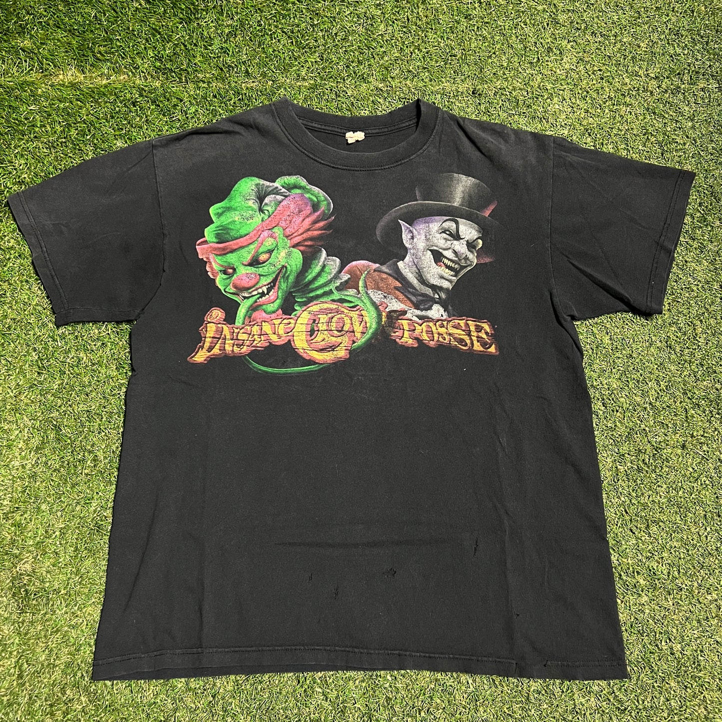 Y2K Isane Clown Posse Double Sided Black Tee Size Large USED v16045