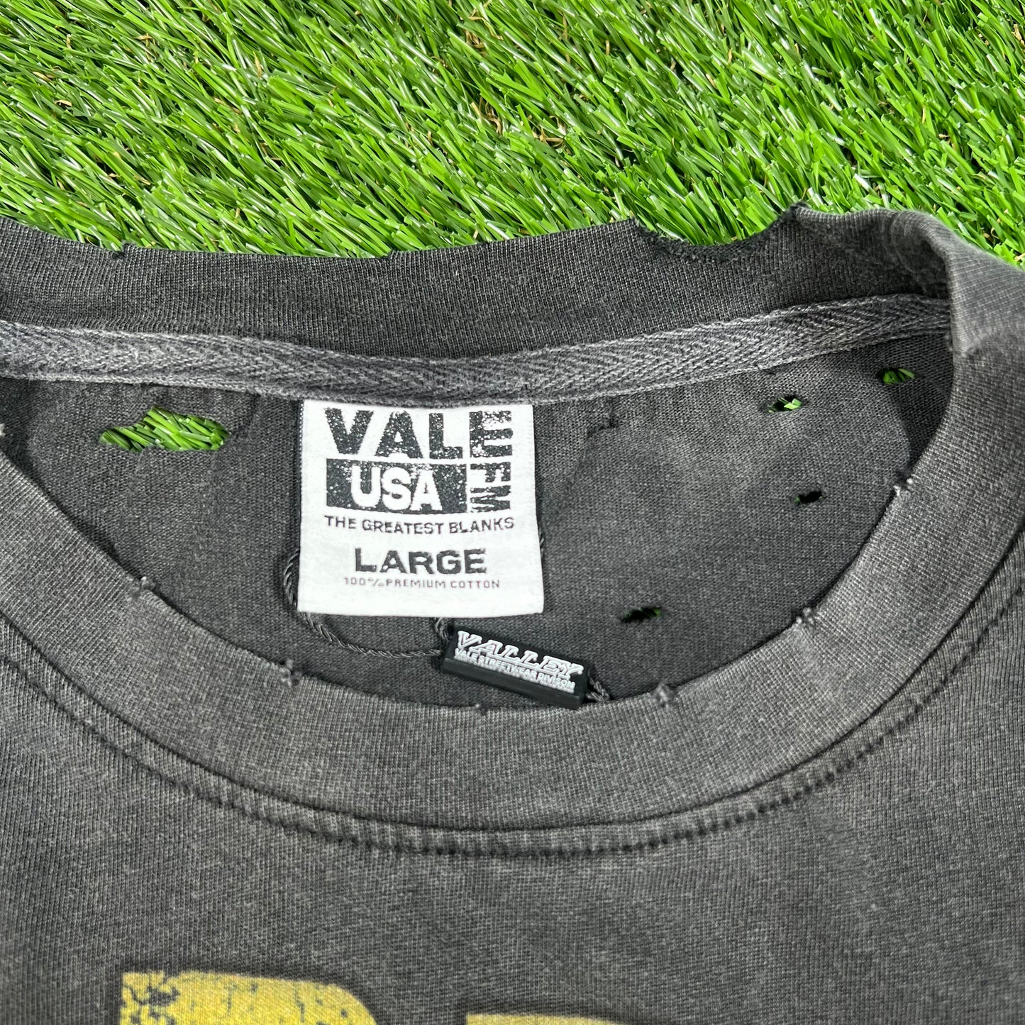 Vale Dreams Sport Moto Washed Black Tee Size Large NEW x14460