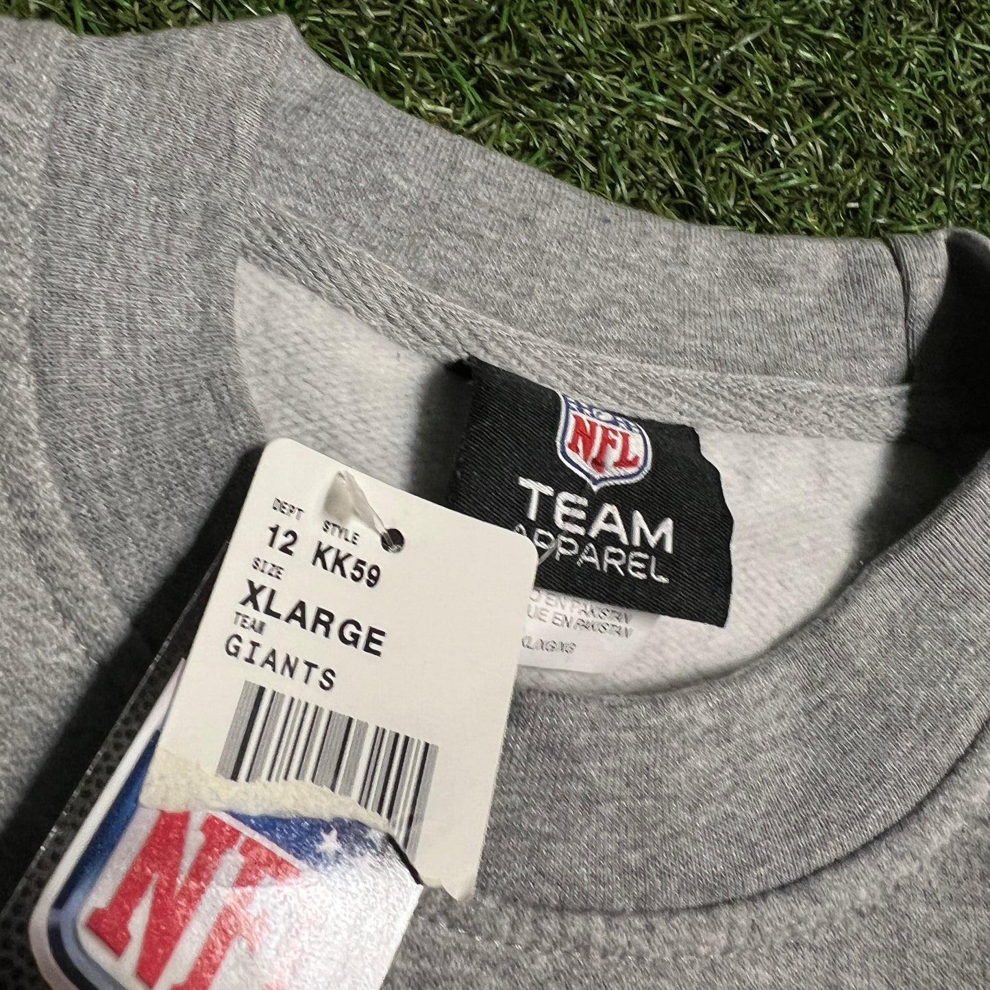 New York Giants NFL Apparel Grey Crewneck NEW v16319