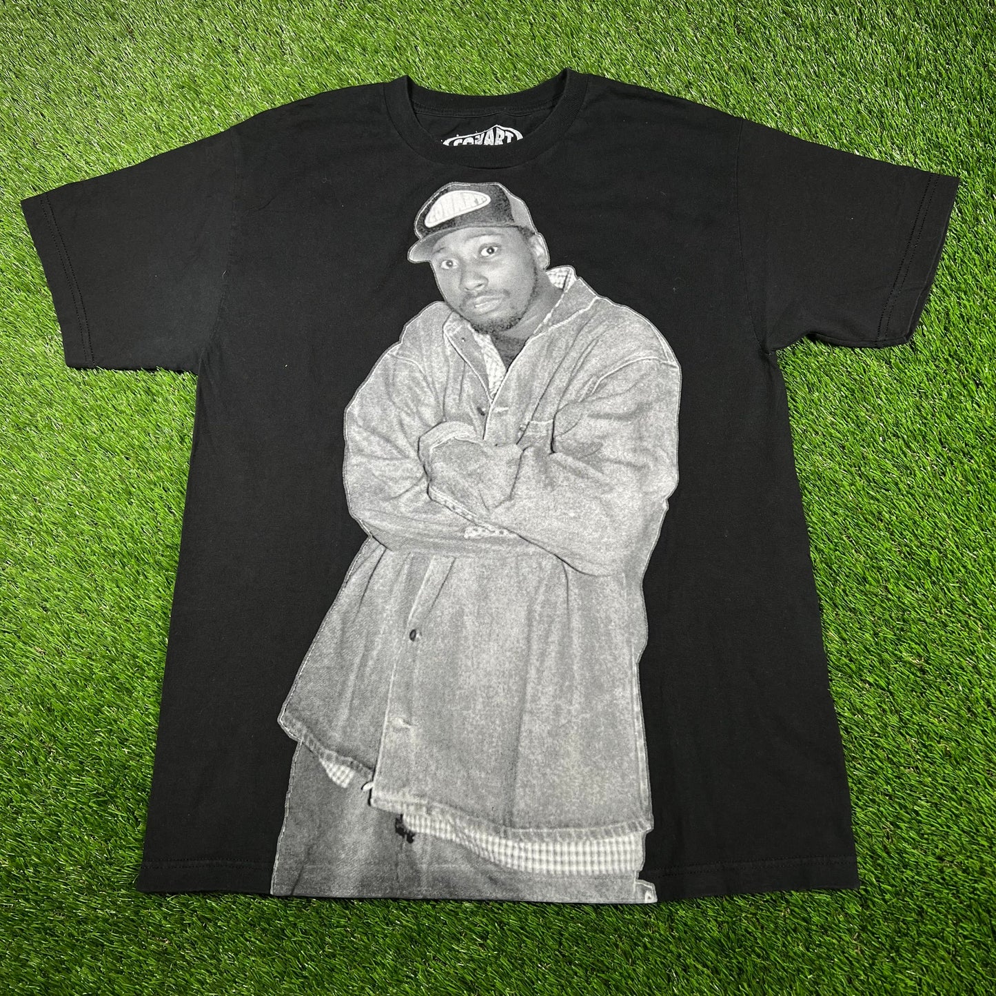 Con Art Ol' Dirty Bastard Big Graphic Black Tee Size Large USED v15965