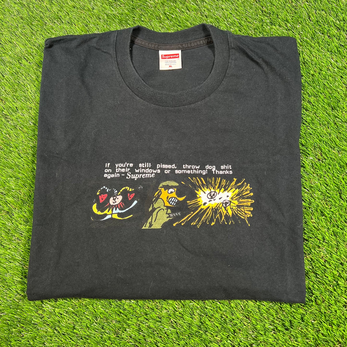 Supreme Dog Shit 2017 Black Tee Size XL USED x14431