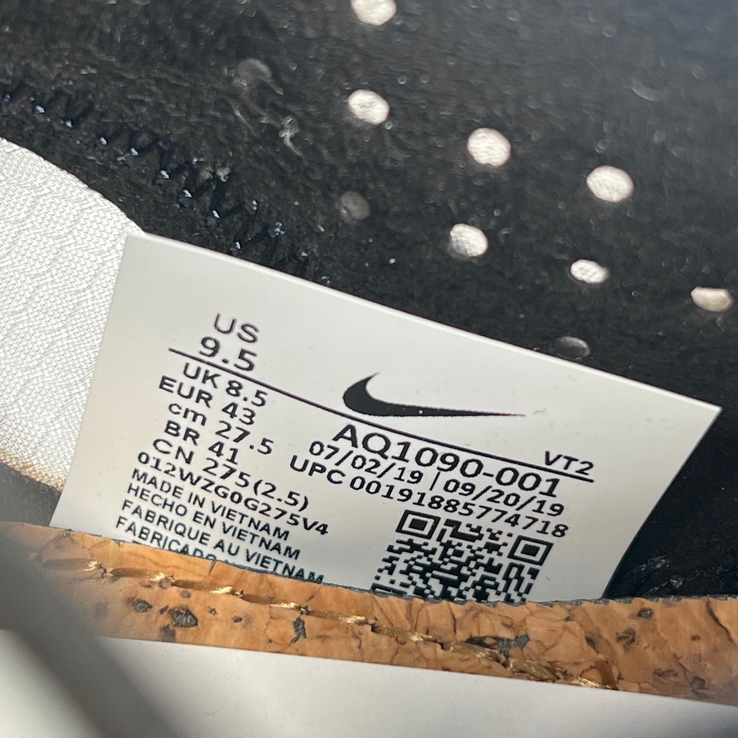 Nike React Element 87 Anthracite Black Size 9.5 NEW s17966